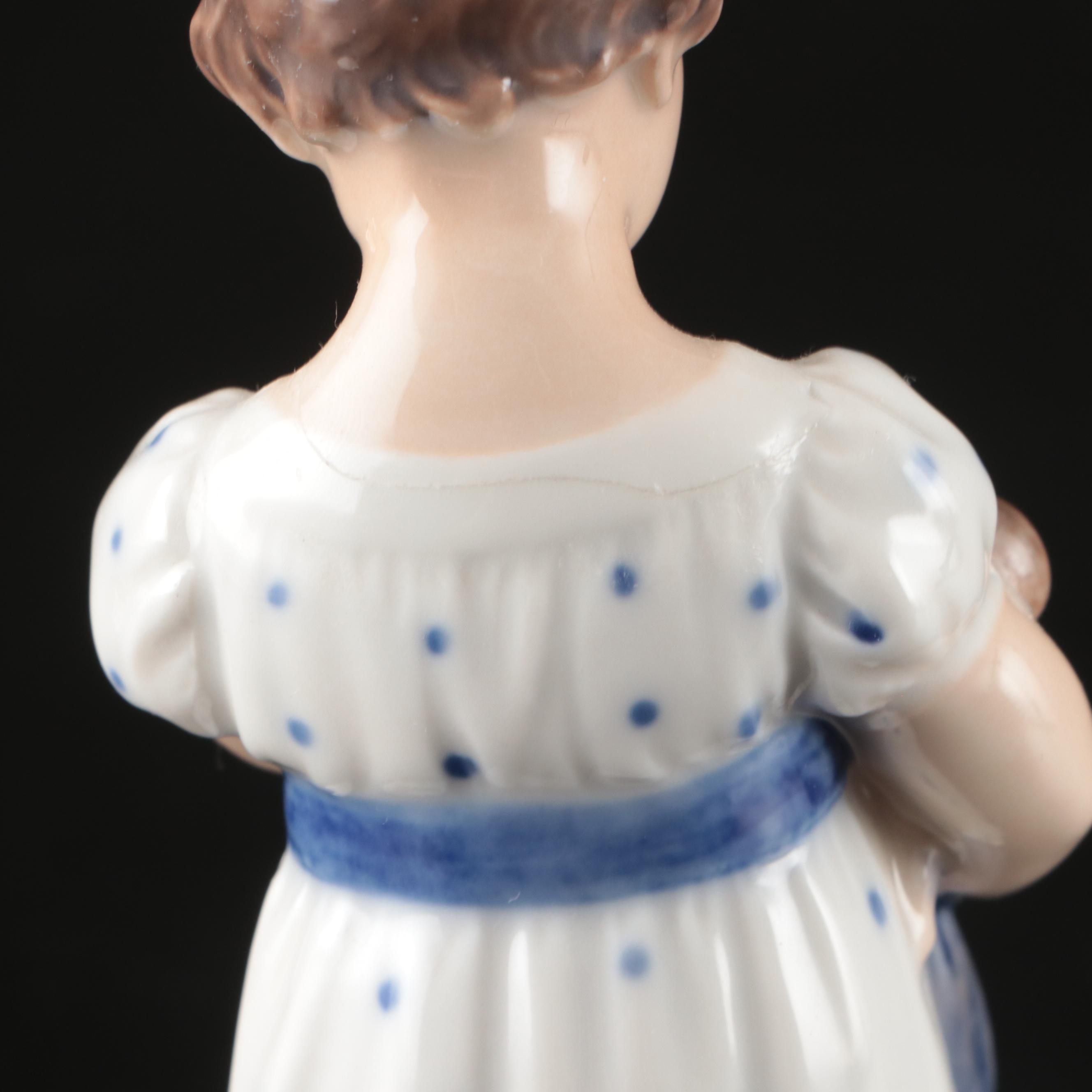 Royal Copenhagen "Girl with Doll" Porcelain Figurine and More