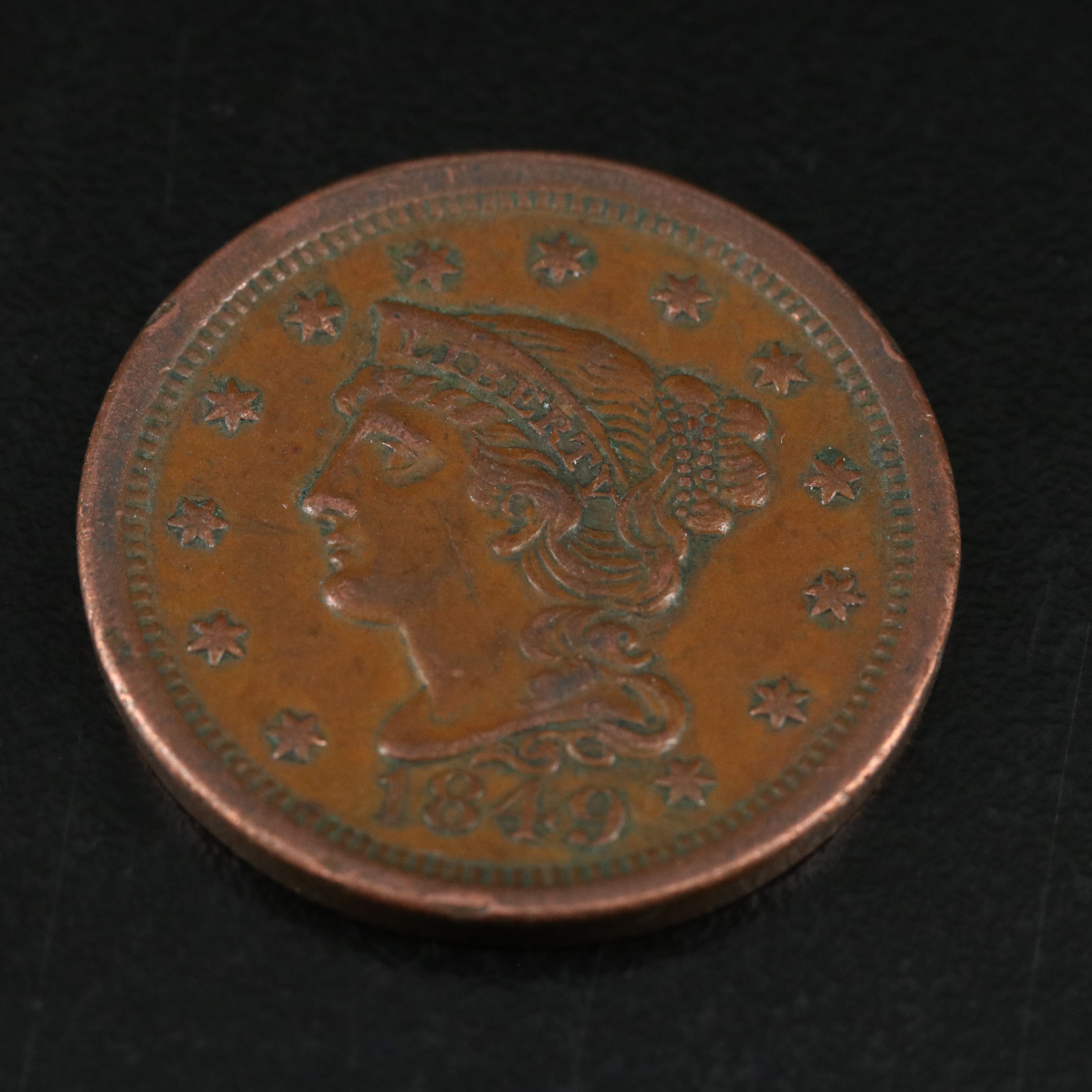 Three different United States Coronet Large Cents