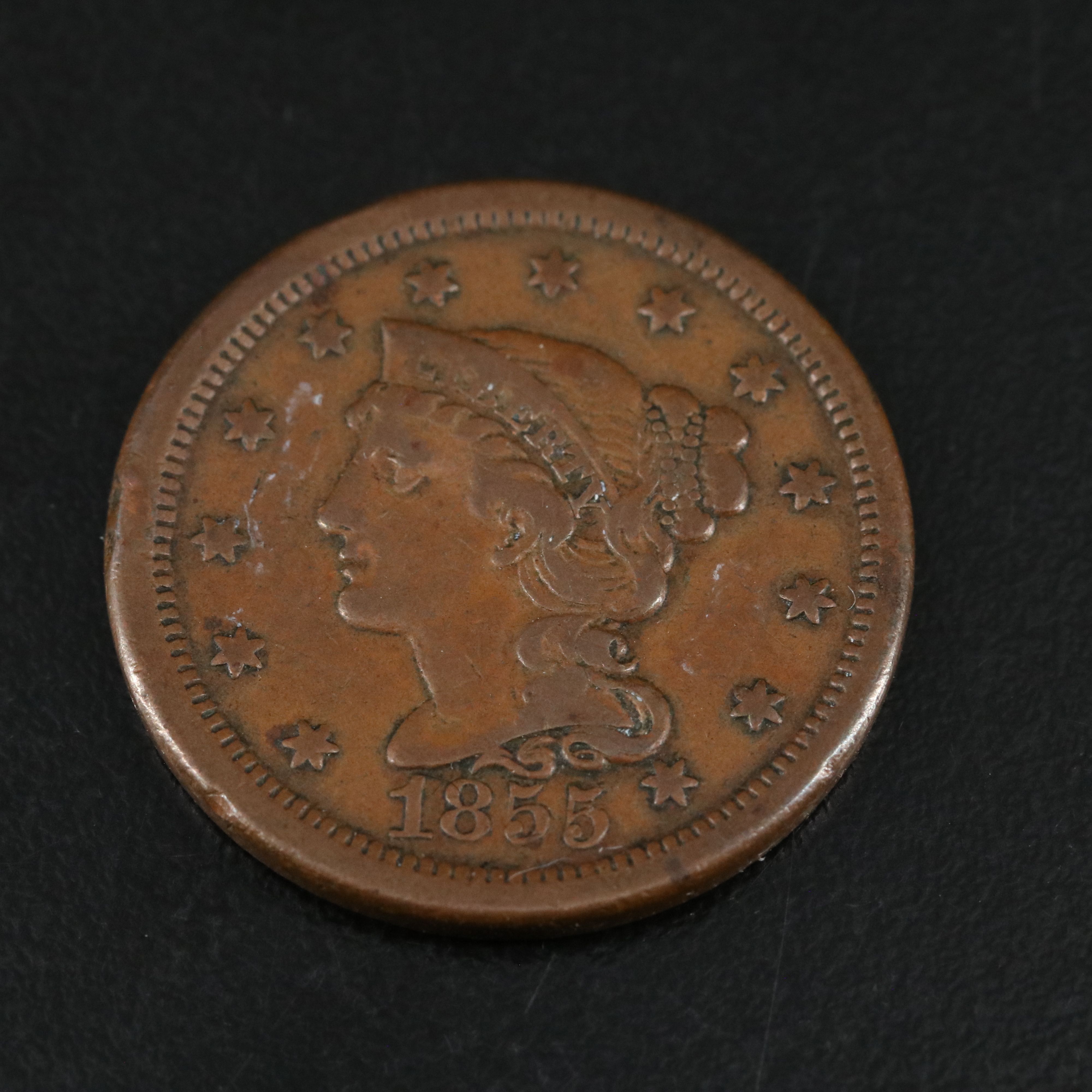 Three different United States Coronet Large Cents
