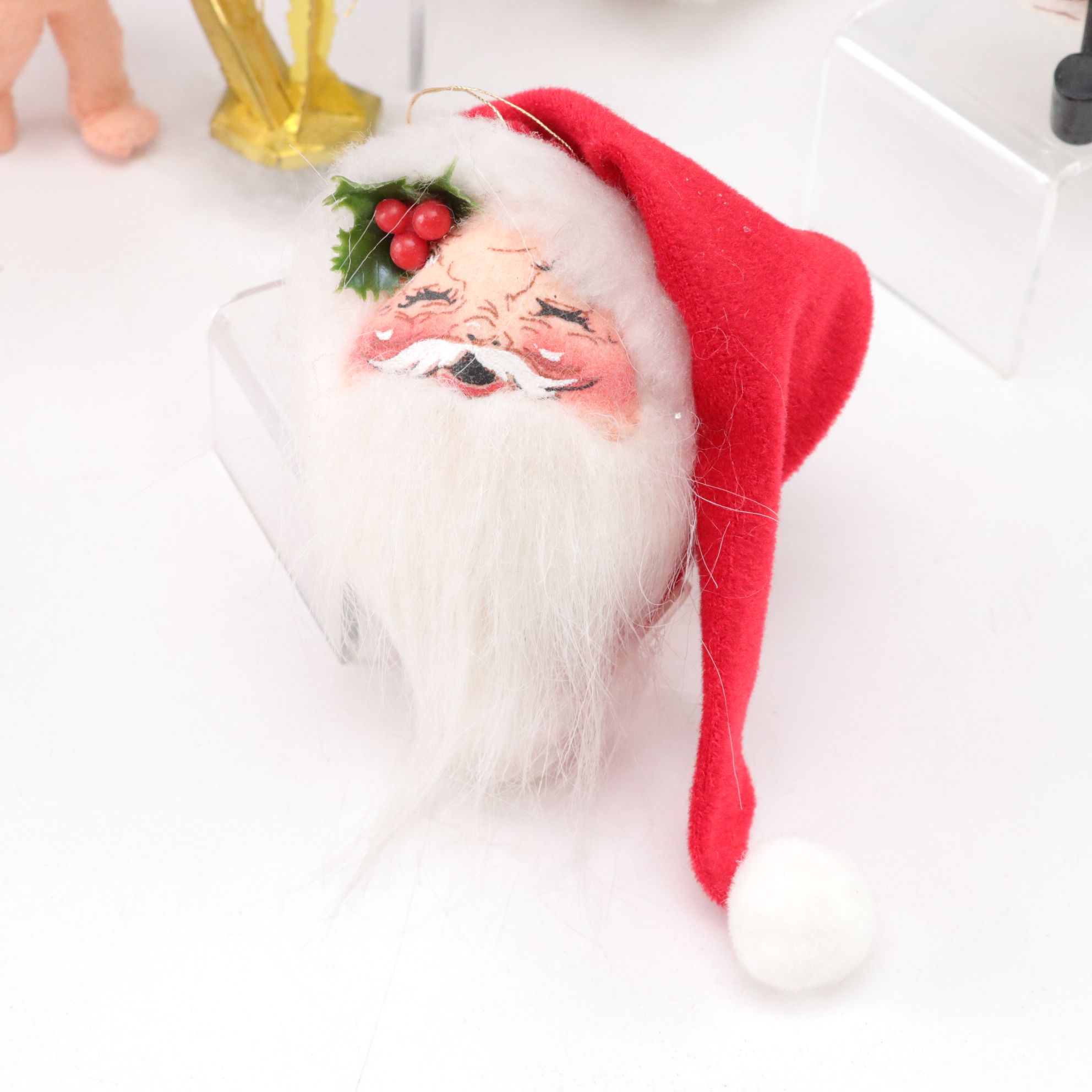 Annalee Doll Santa, Angel and Snowman Christmas Ornaments, 1990s