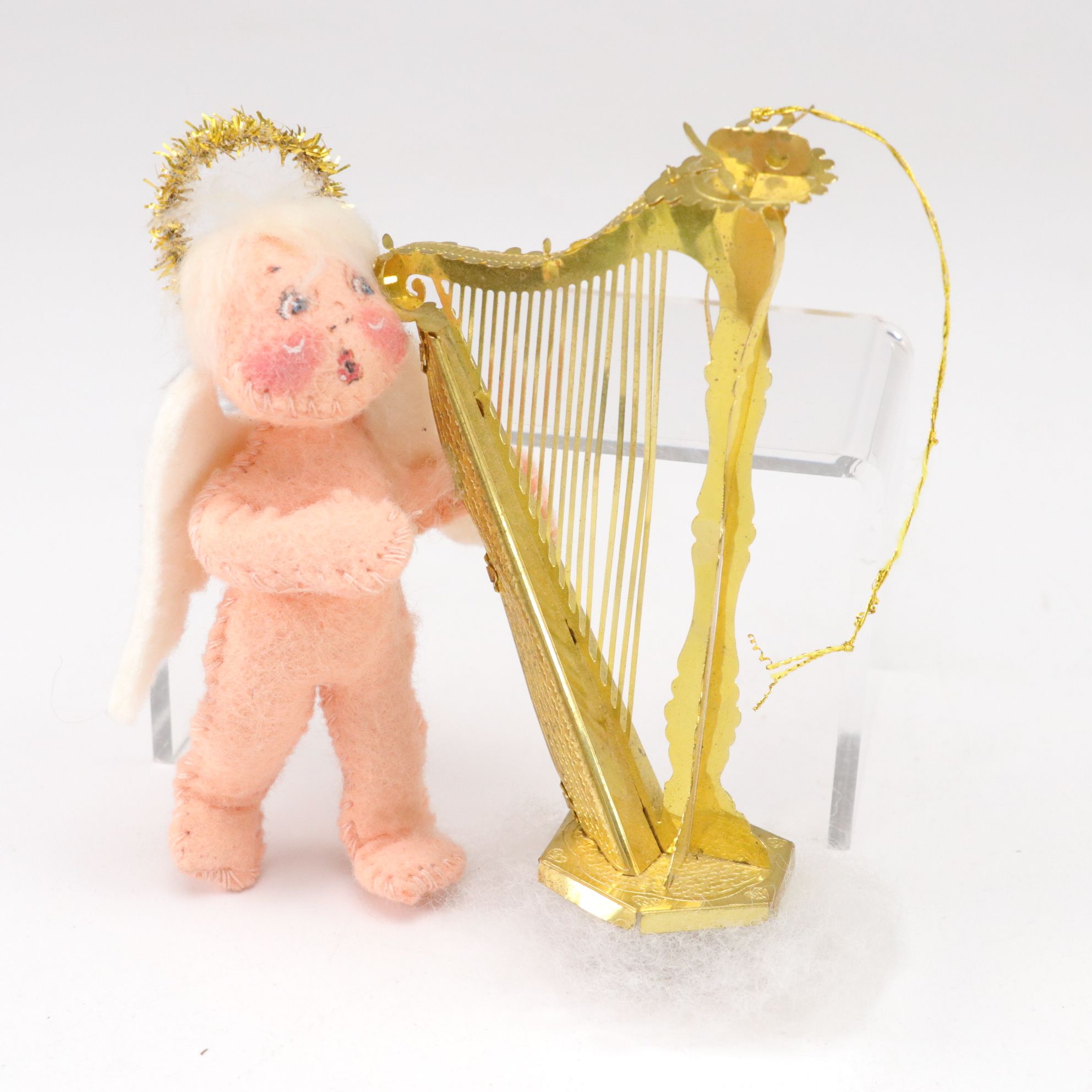 Annalee Doll Santa, Angel and Snowman Christmas Ornaments, 1990s