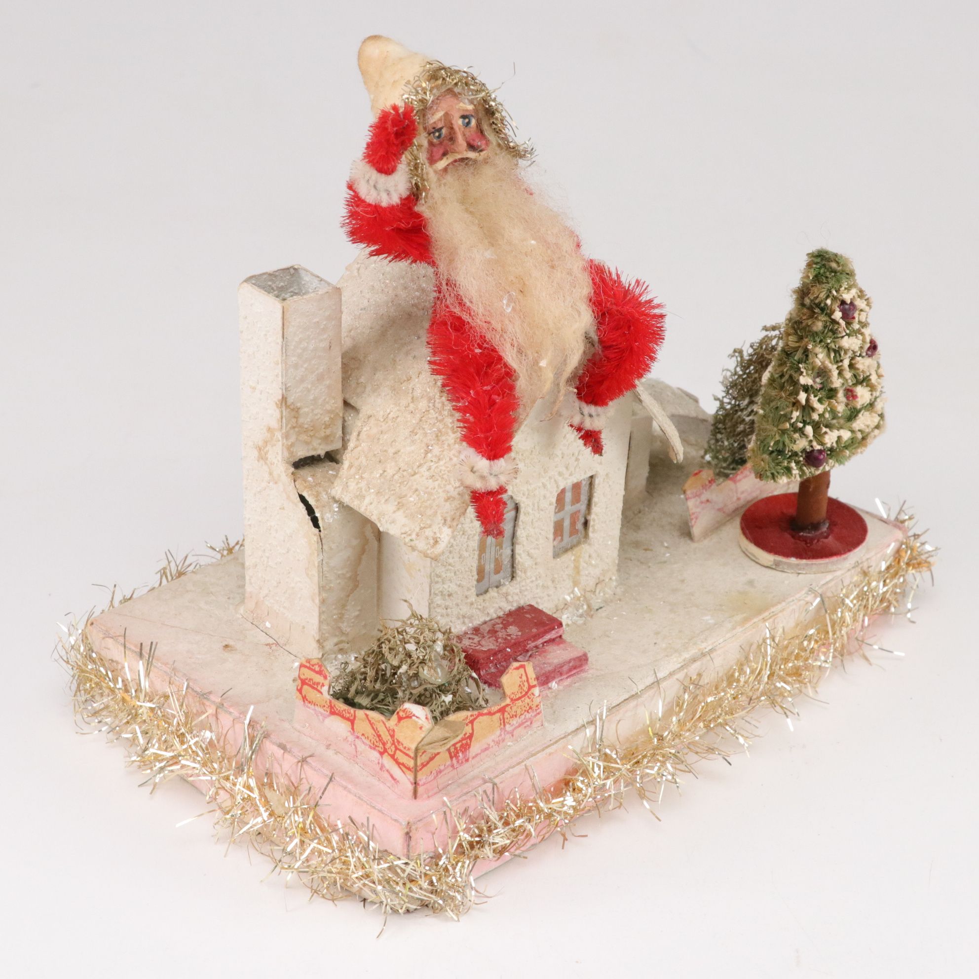Japanese and Other Cardboard Christmas Putz Houses, Mid-20th Century