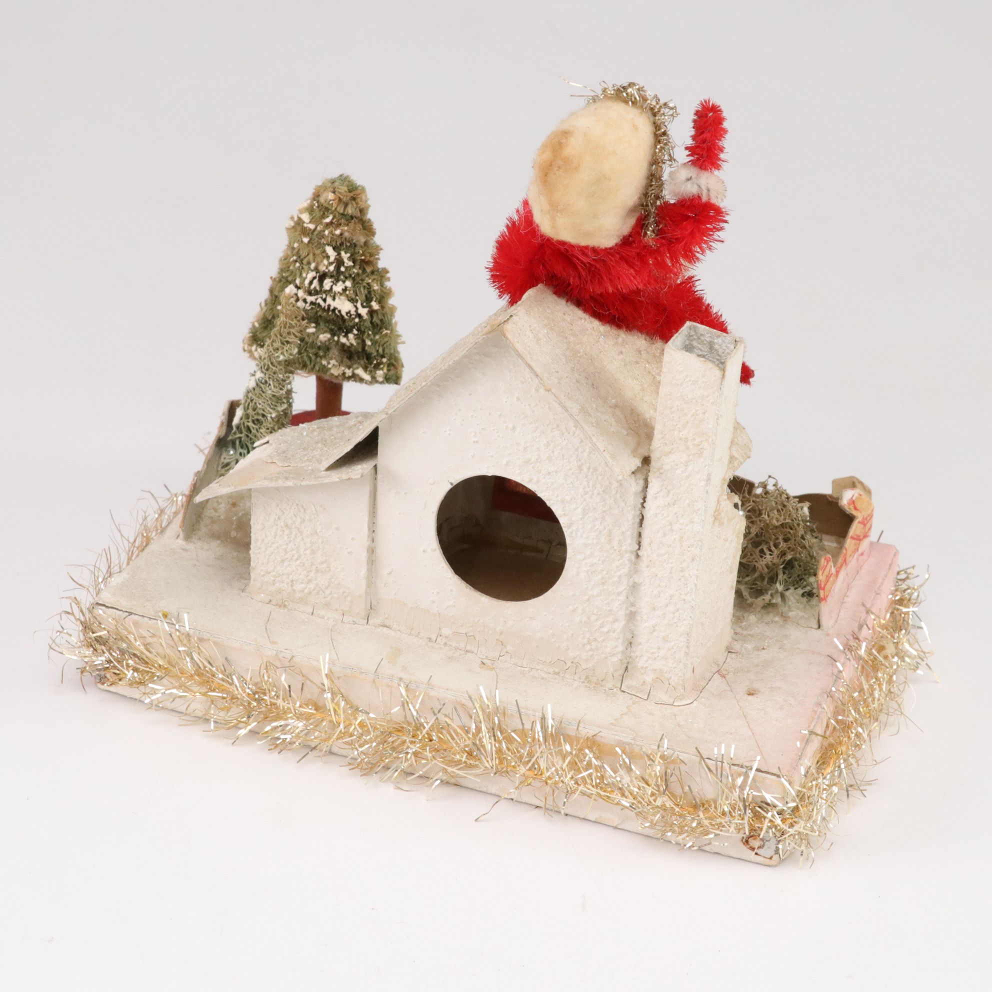 Japanese and Other Cardboard Christmas Putz Houses, Mid-20th Century