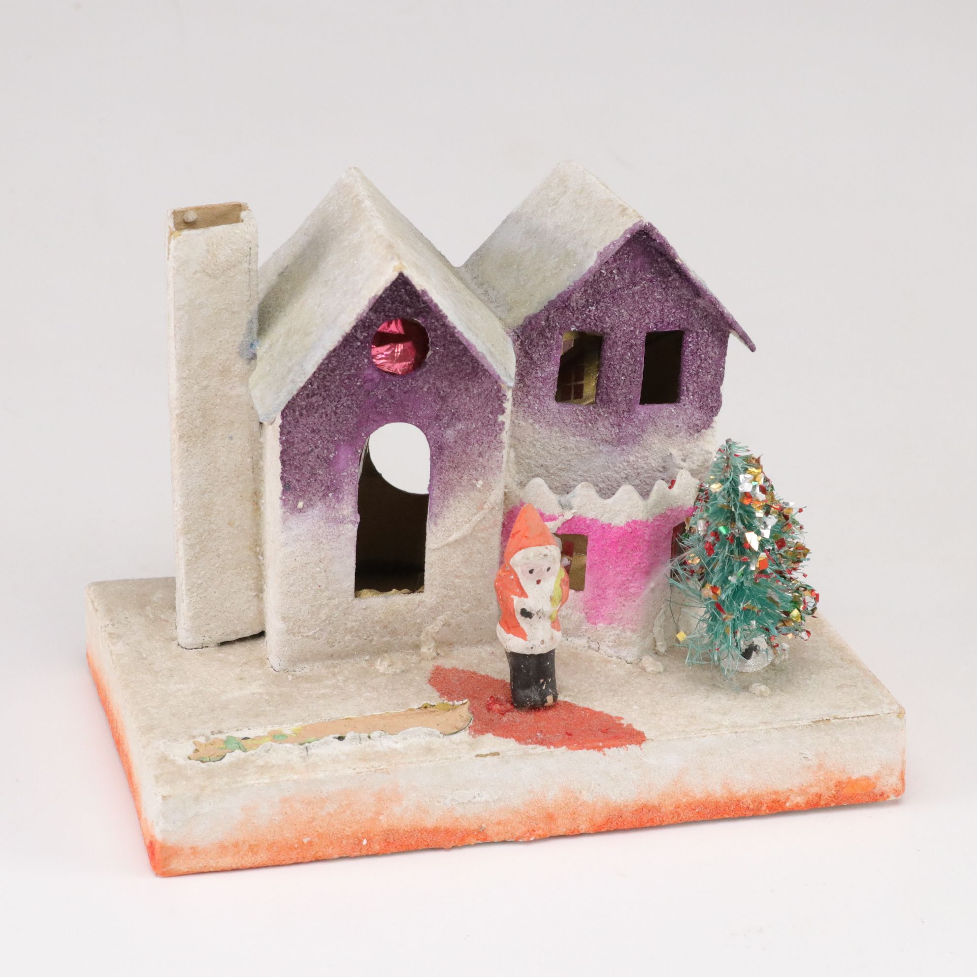 Japanese and Other Cardboard Christmas Putz Houses, Mid-20th Century