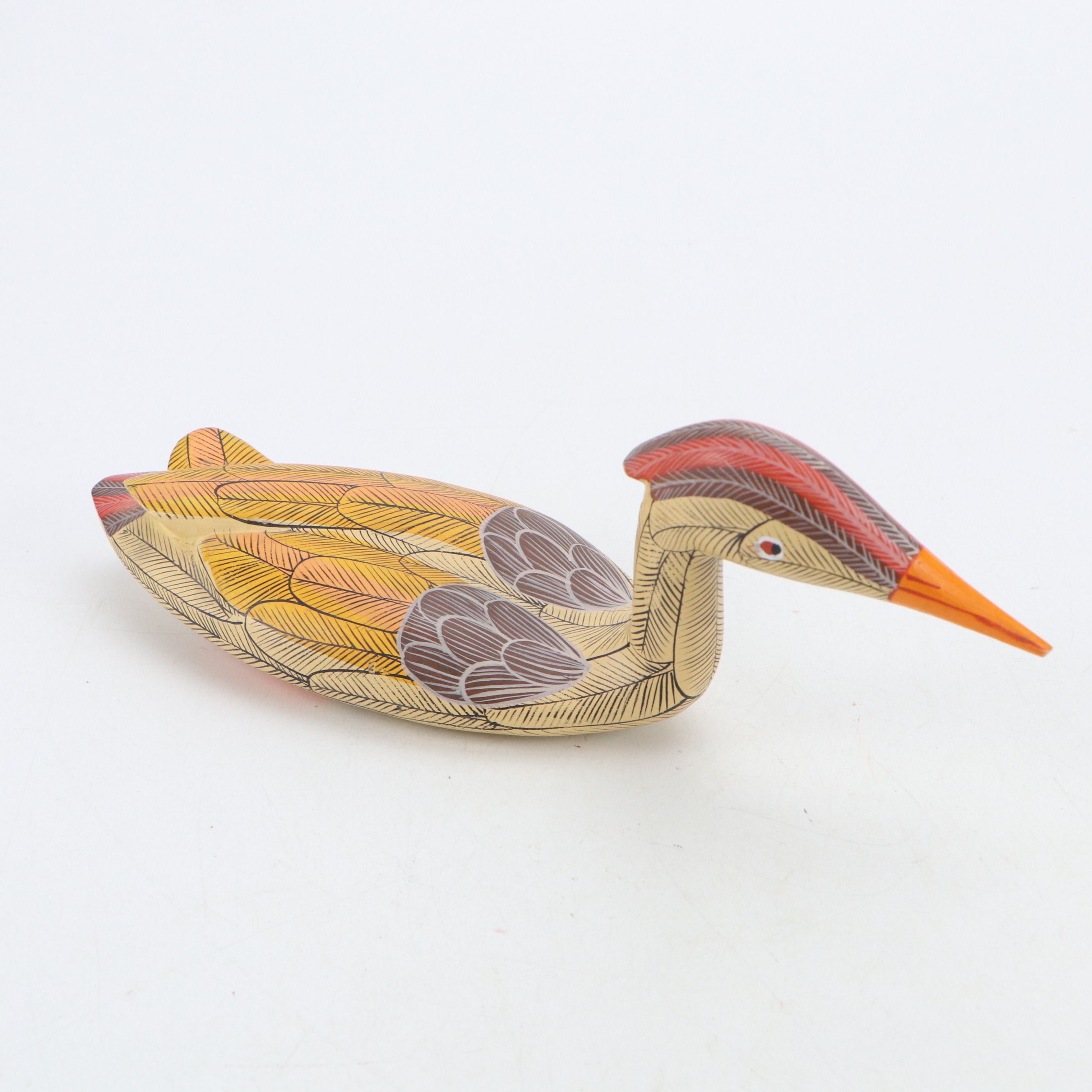 H. Rosier Hand-Painted Carved Wooden Crested Ducks