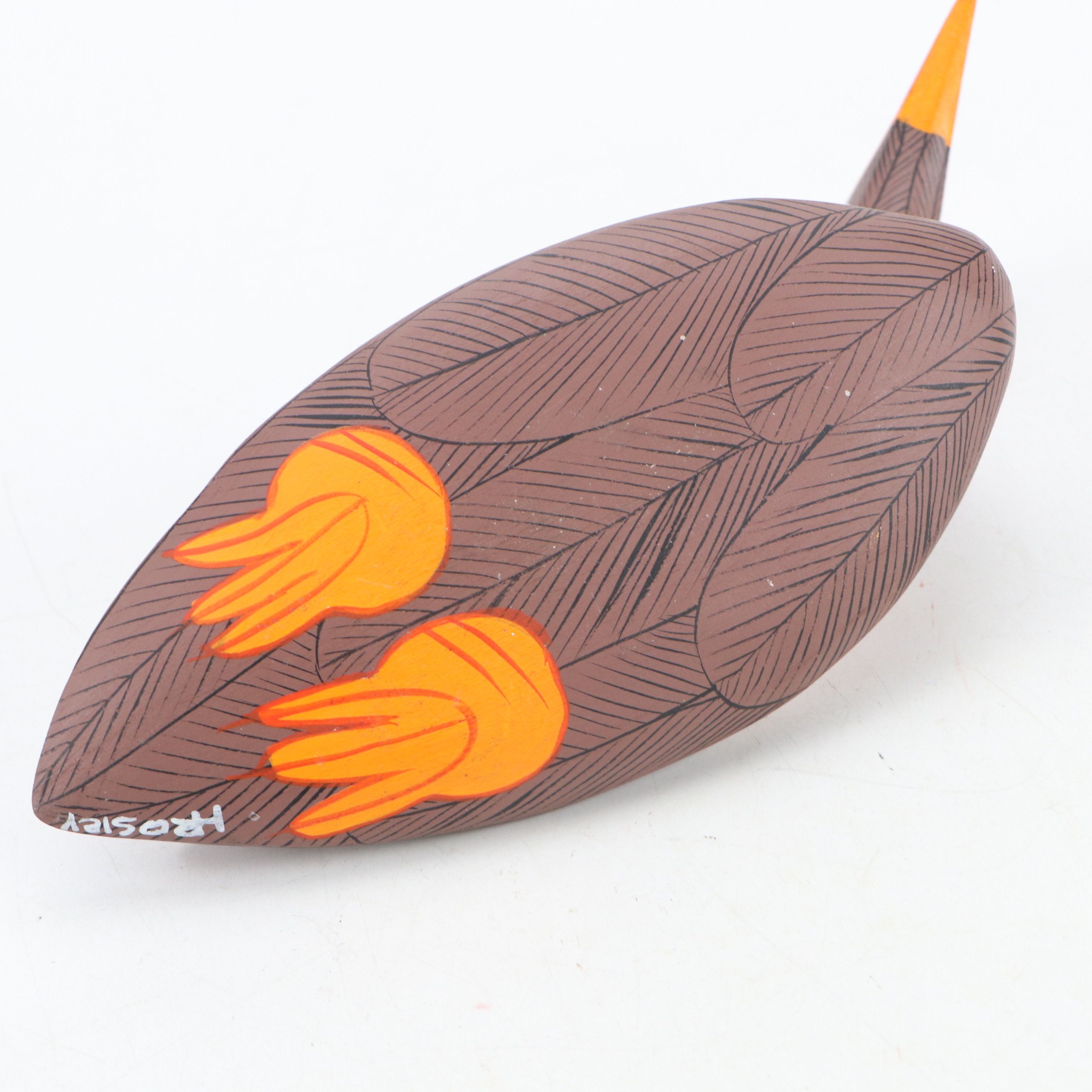 H. Rosier Hand-Painted Carved Wooden Crested Ducks