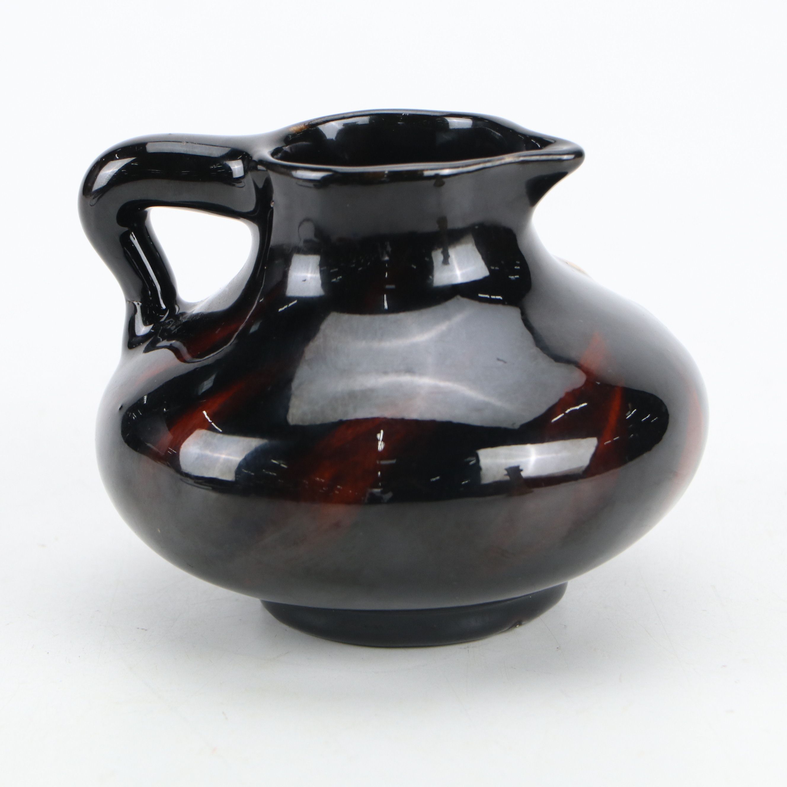 Weller Pottery Woodcraft "Red Apple" Vase with Standard Glaze Ceramic Creamer