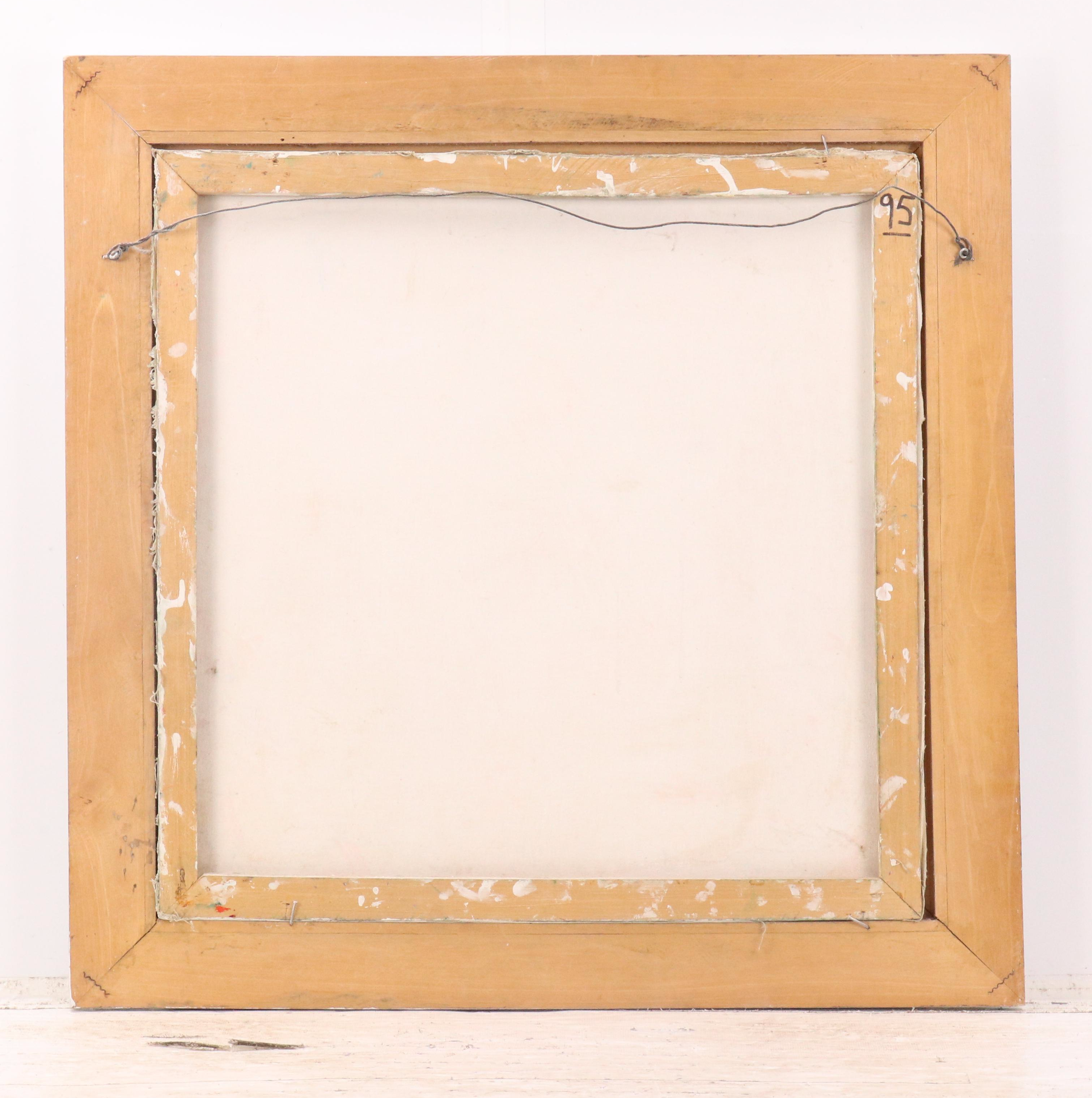 Laurent Casimir Studio Haitian Folk Art Oil Painting of Fruit Market, 20th C.