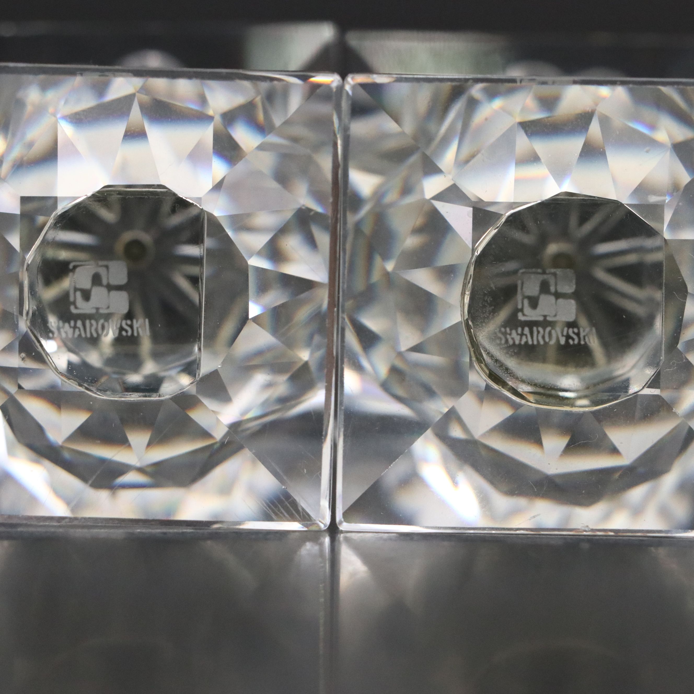 Swarovski Crystal Snow People Figurines and Candle Holders