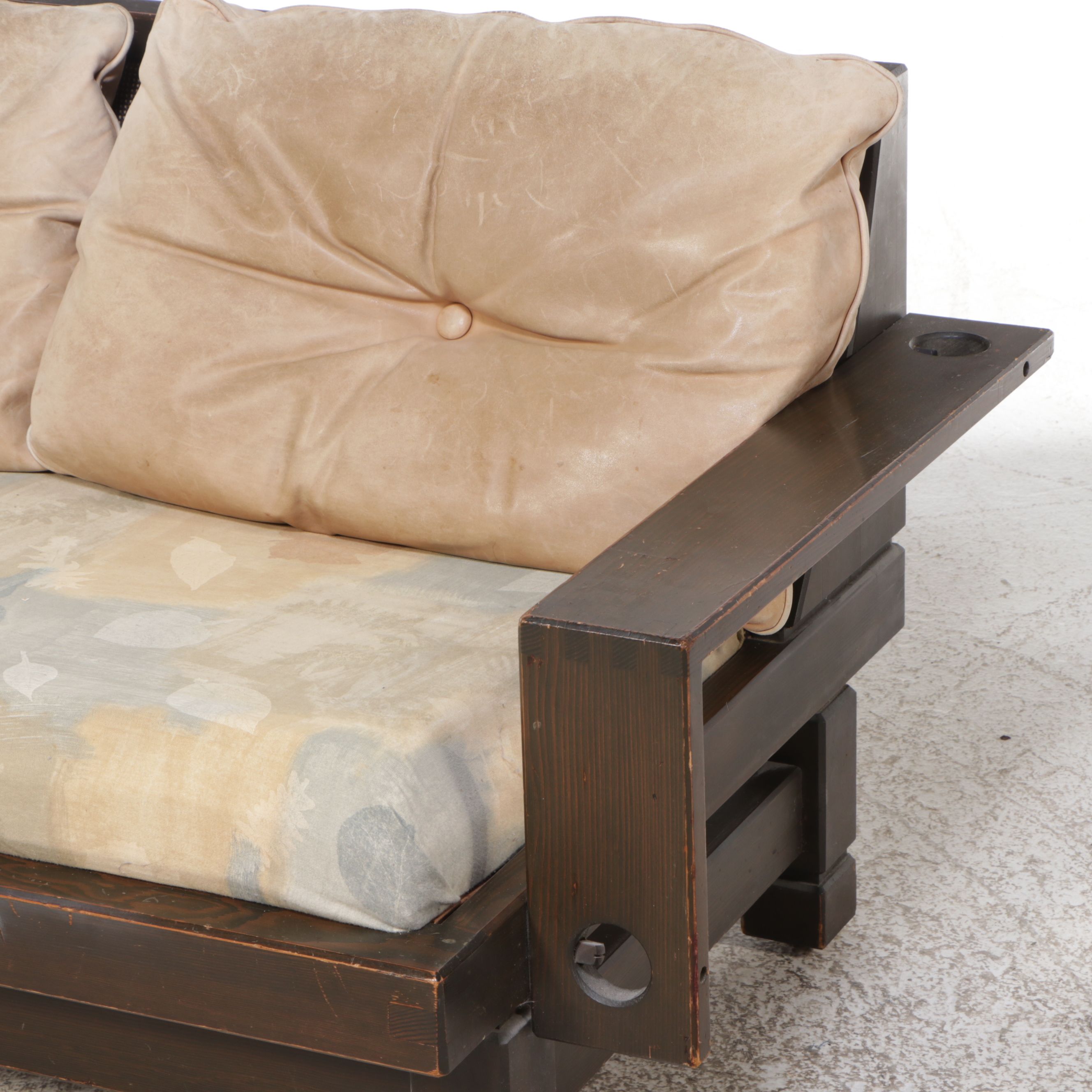 Klaus Rausch for Rausch Collection "St. Moritz" Brutalist Style Hemlock Loveseat