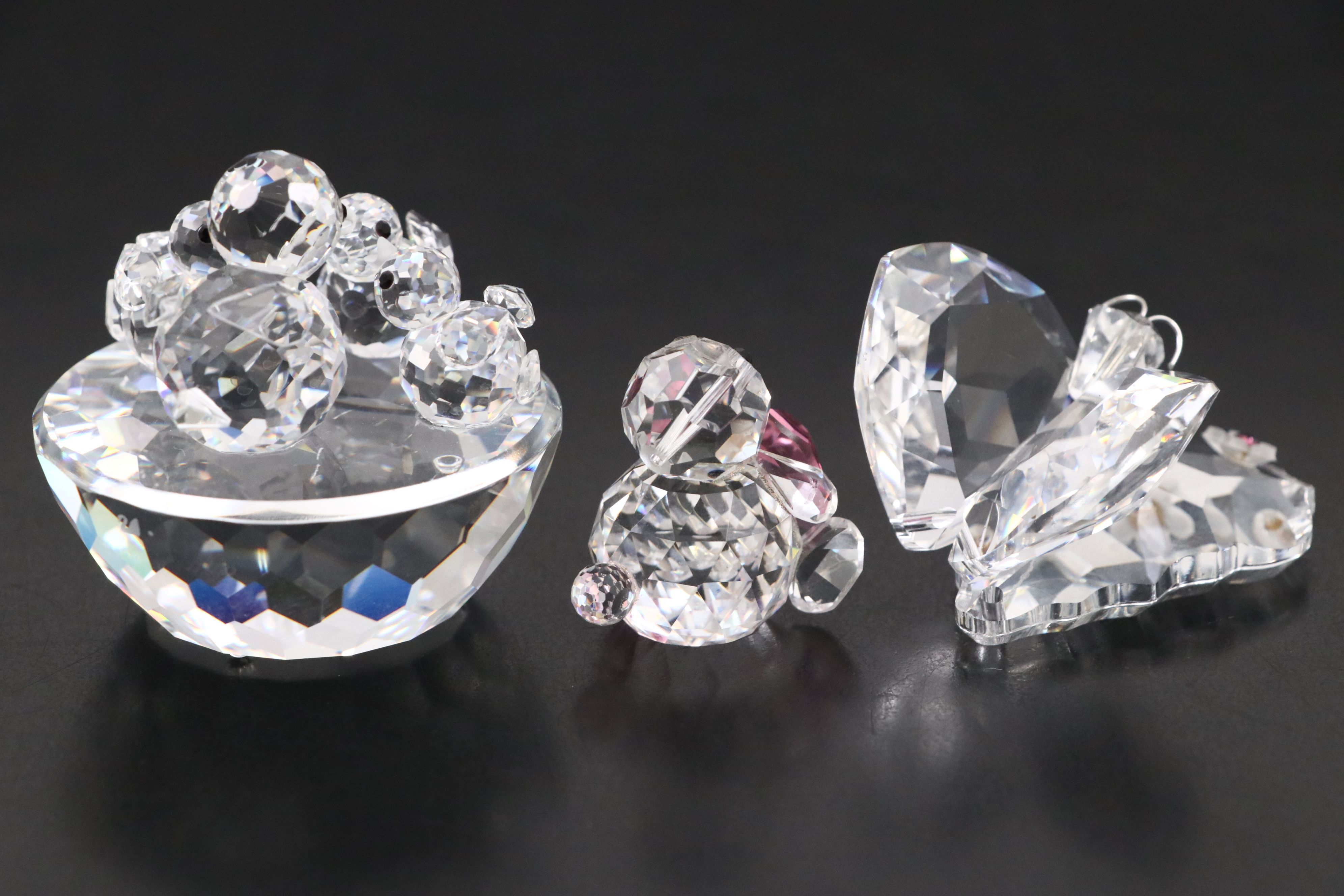 Swarovski "Red Riding Hood," "Rocking Horse," and Other Crystal Figurines