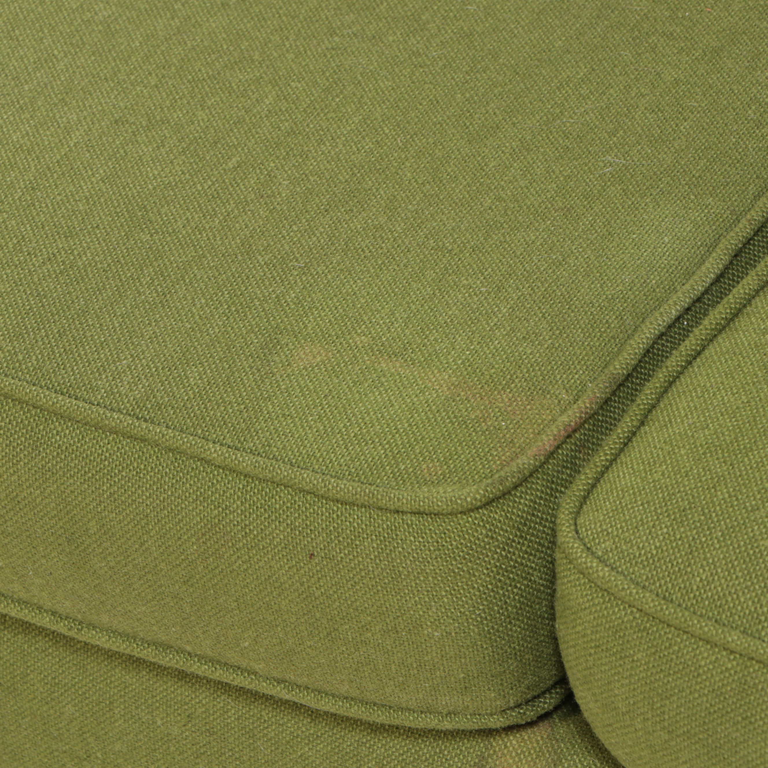 Shillito's Upholstery Dept. Green Mid Century Modern Sofa