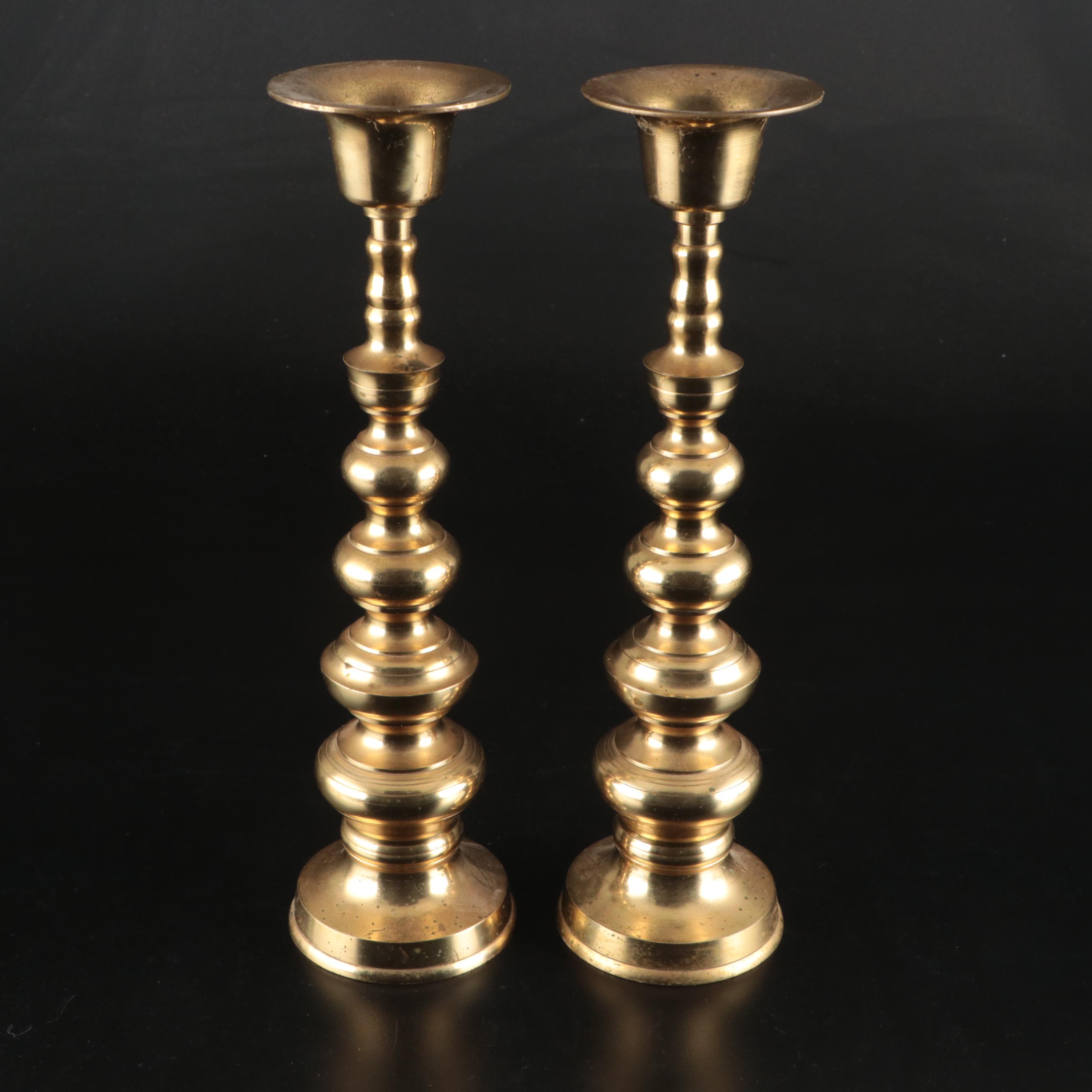 Pair of Brass Candle Holders