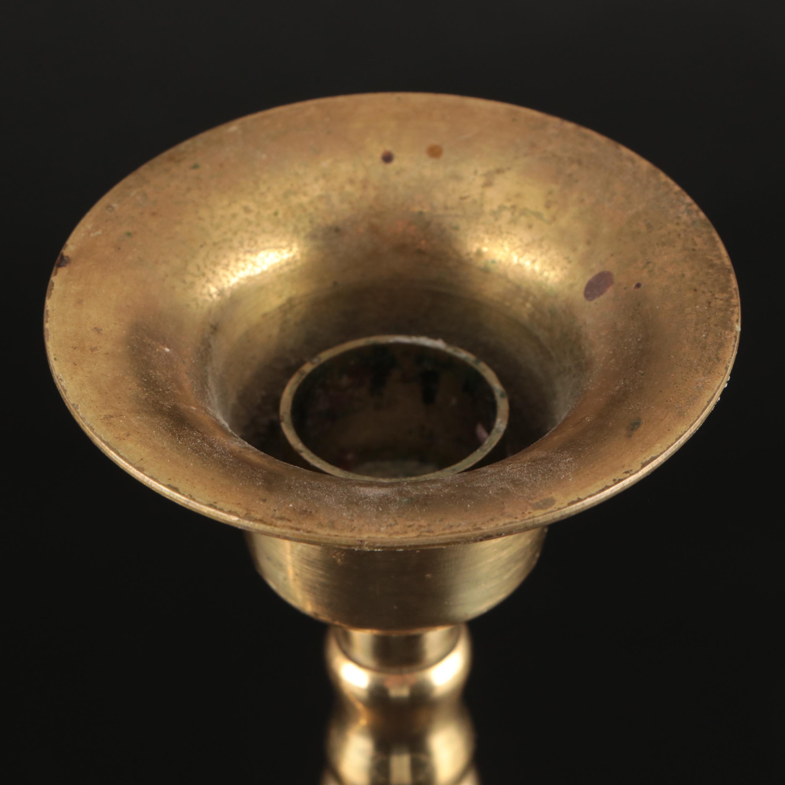 Pair of Brass Candle Holders