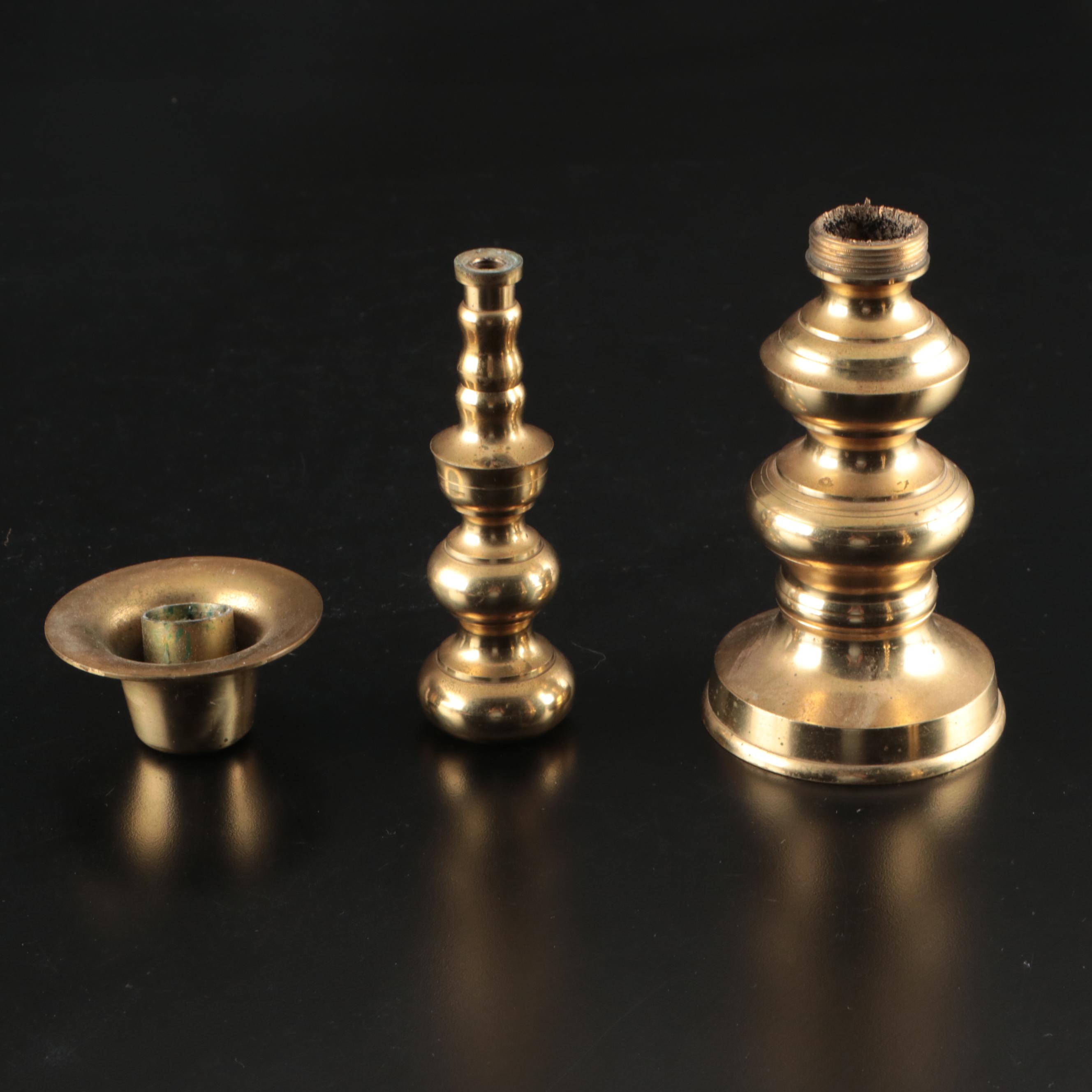 Pair of Brass Candle Holders
