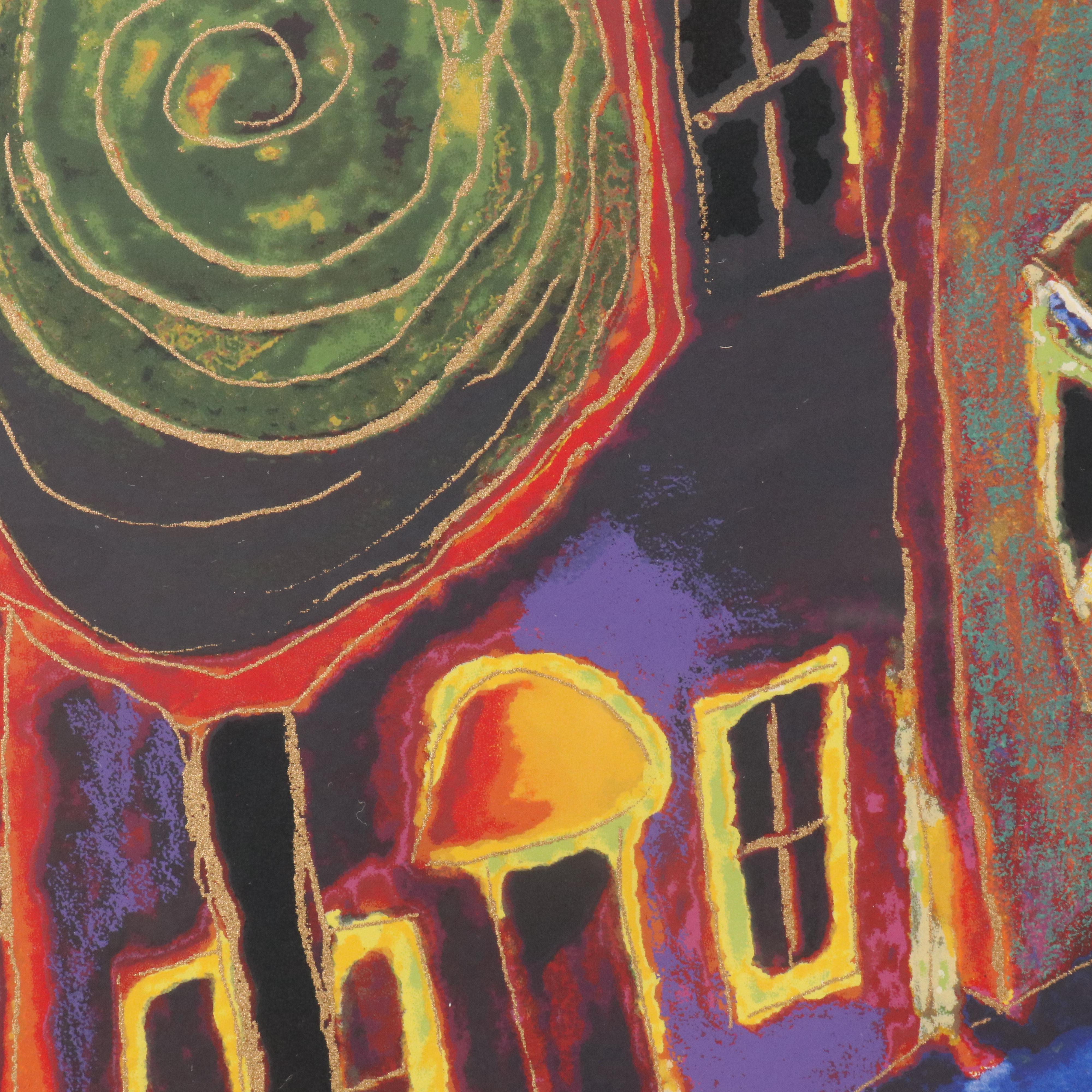 Alison Goodwin Modernist Residential Serigraph "High Street," 21st Century