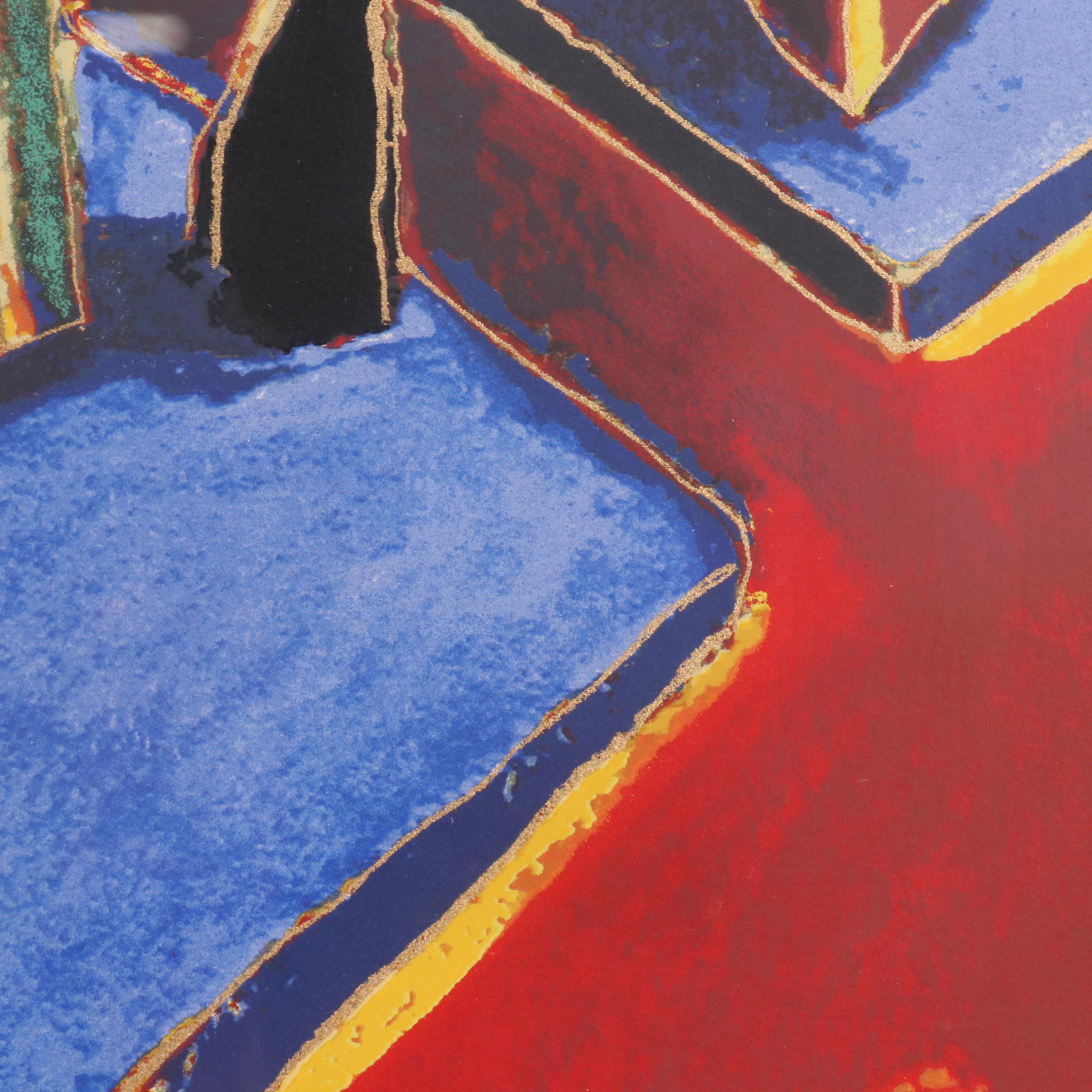 Alison Goodwin Modernist Residential Serigraph "High Street," 21st Century