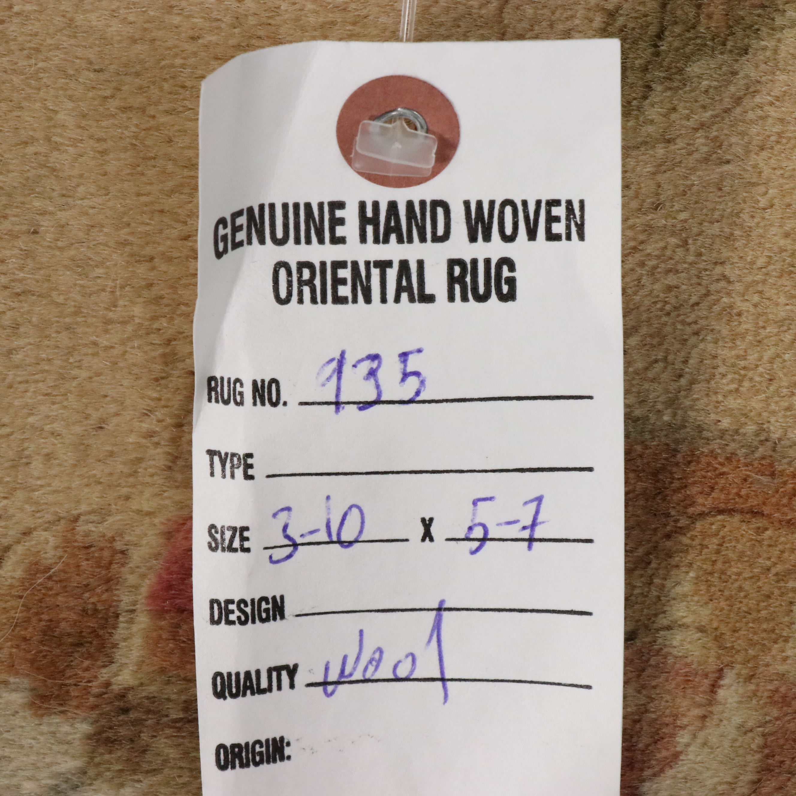 4' x 5'8 Hand-Knotted Sino-French Aubusson Style Area Rug