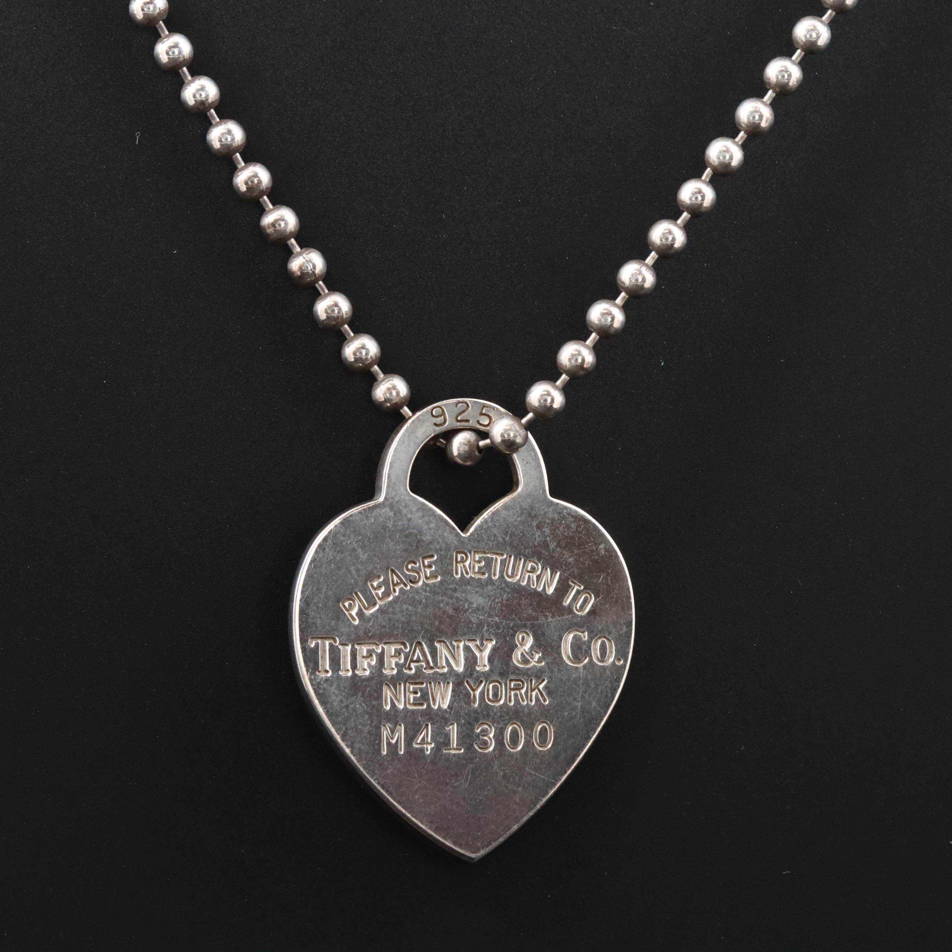 Tiffany & Co. Return to Tiffany Sterling Heart Tag Pendant Necklace