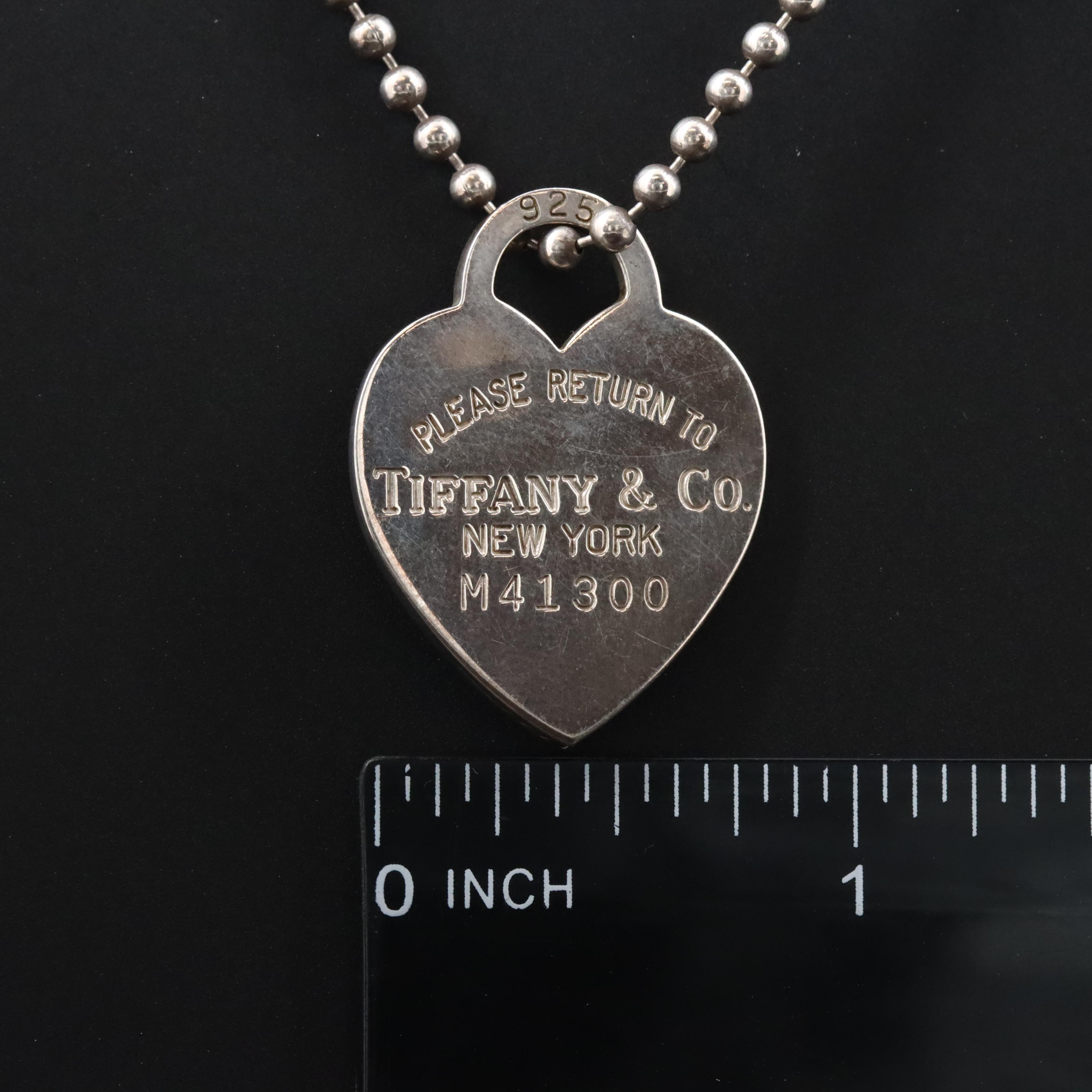 Tiffany & Co. Return to Tiffany Sterling Heart Tag Pendant Necklace
