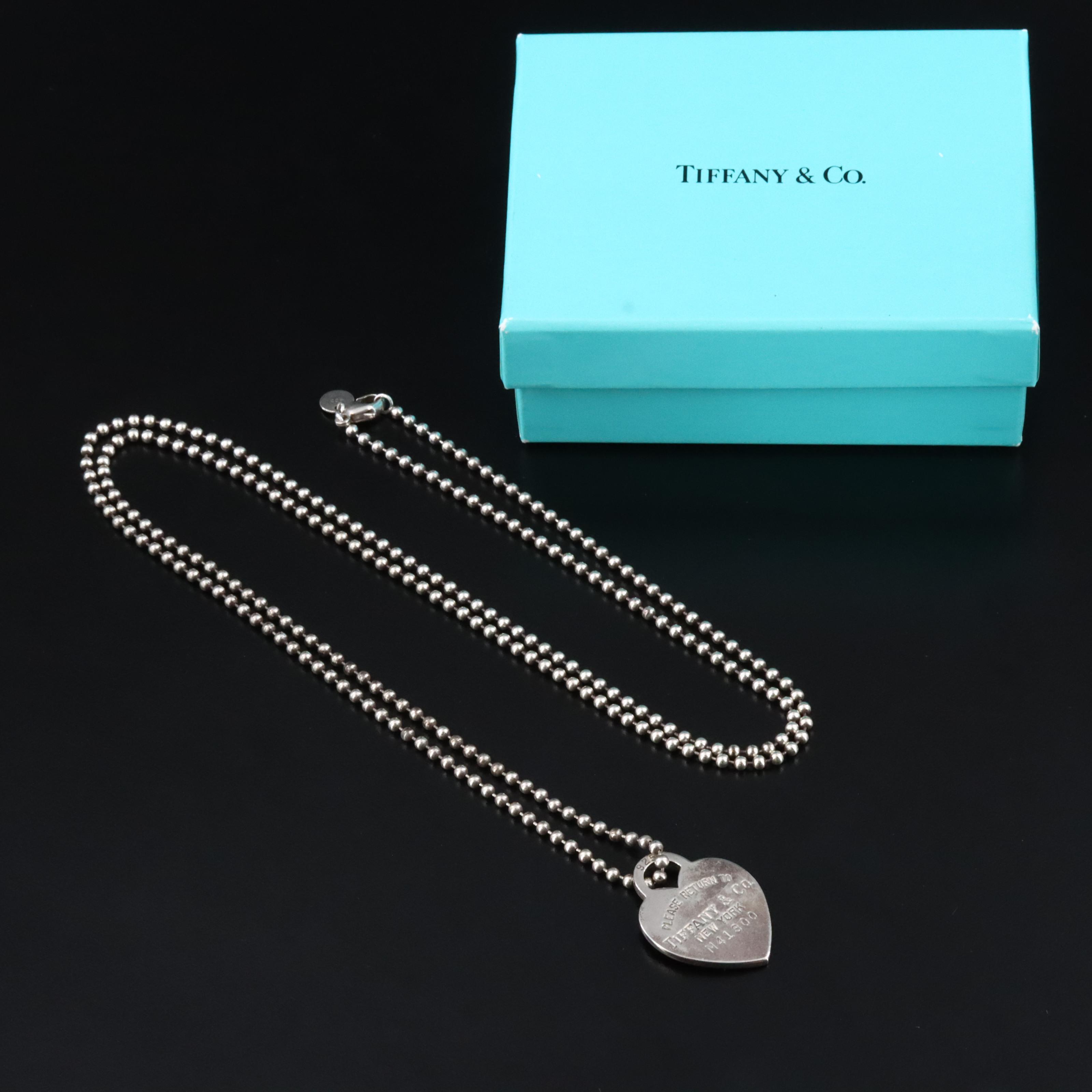 Tiffany & Co. Return to Tiffany Sterling Heart Tag Pendant Necklace