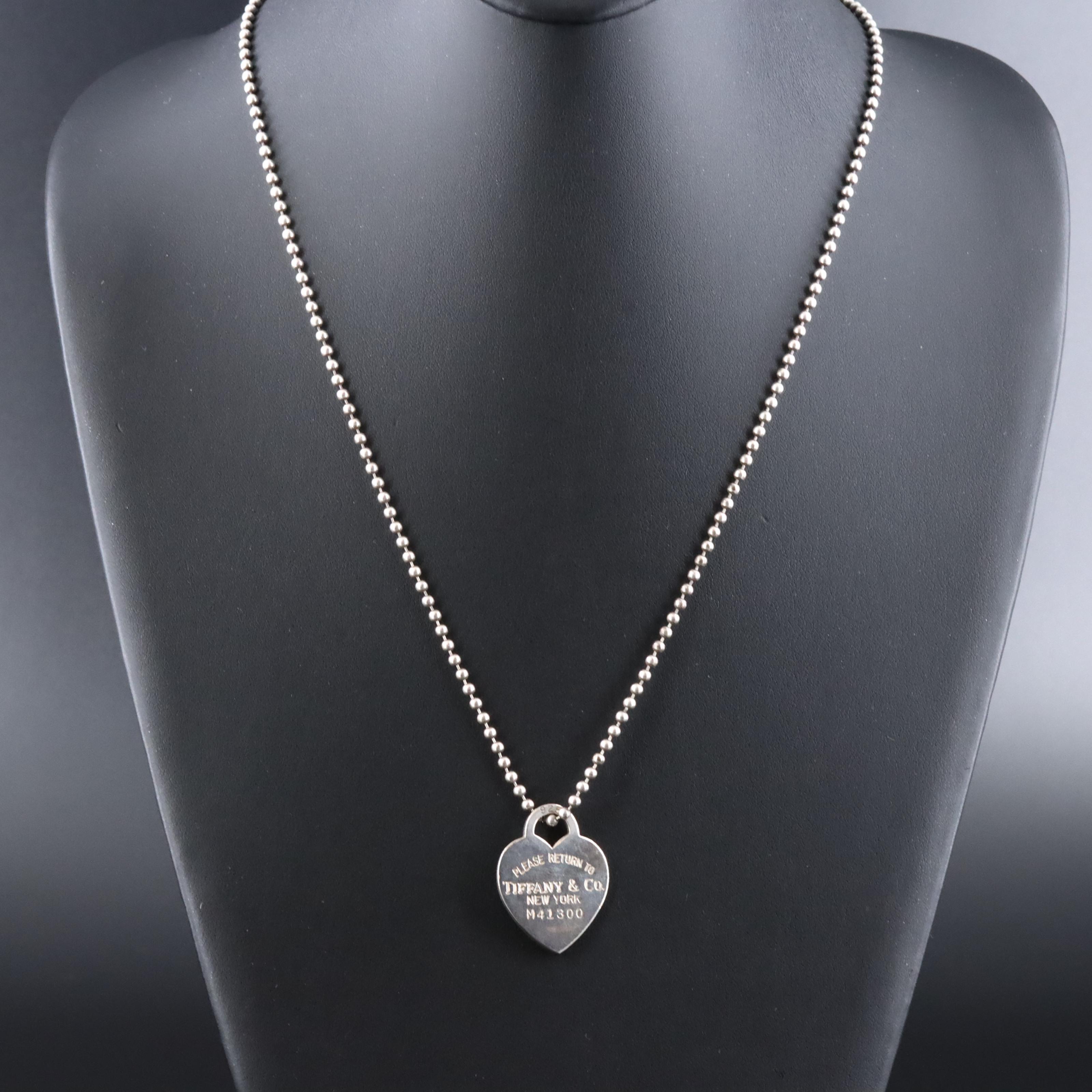 Tiffany & Co. Return to Tiffany Sterling Heart Tag Pendant Necklace