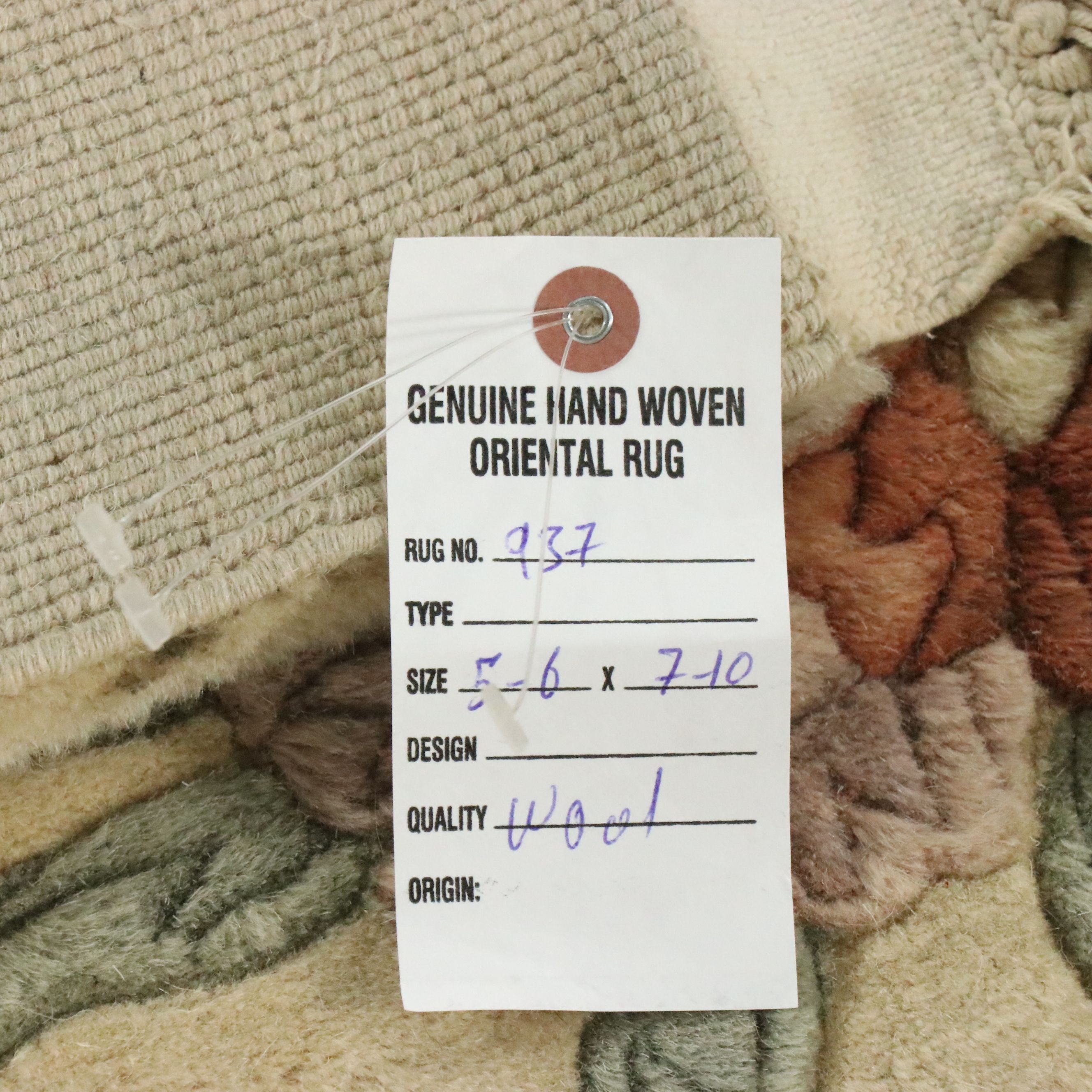 5'6 x 7'11 Hand-Knotted and Carved Chinese Floral Area Rug