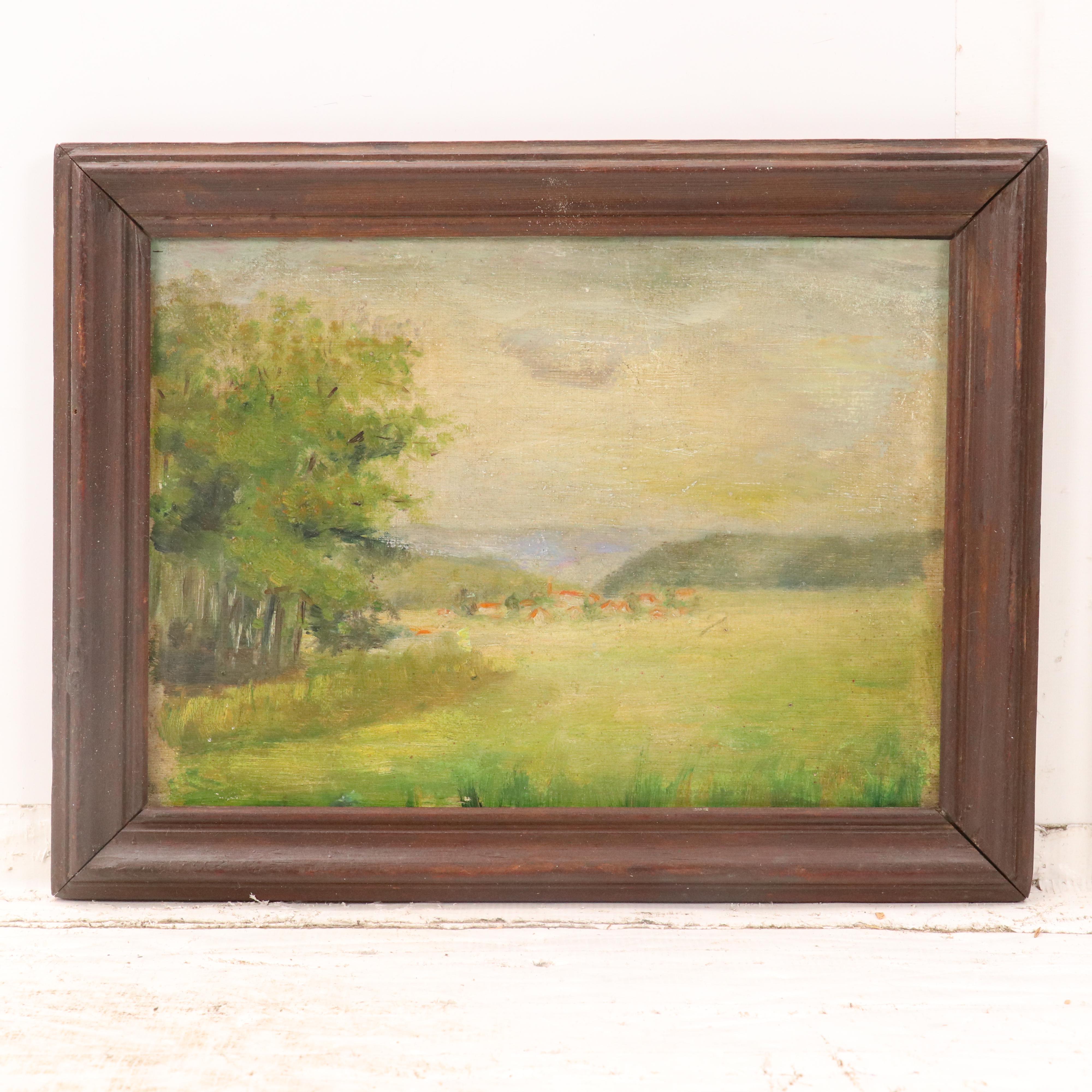 Pair of Landscape Oil Paintings, 20th Century