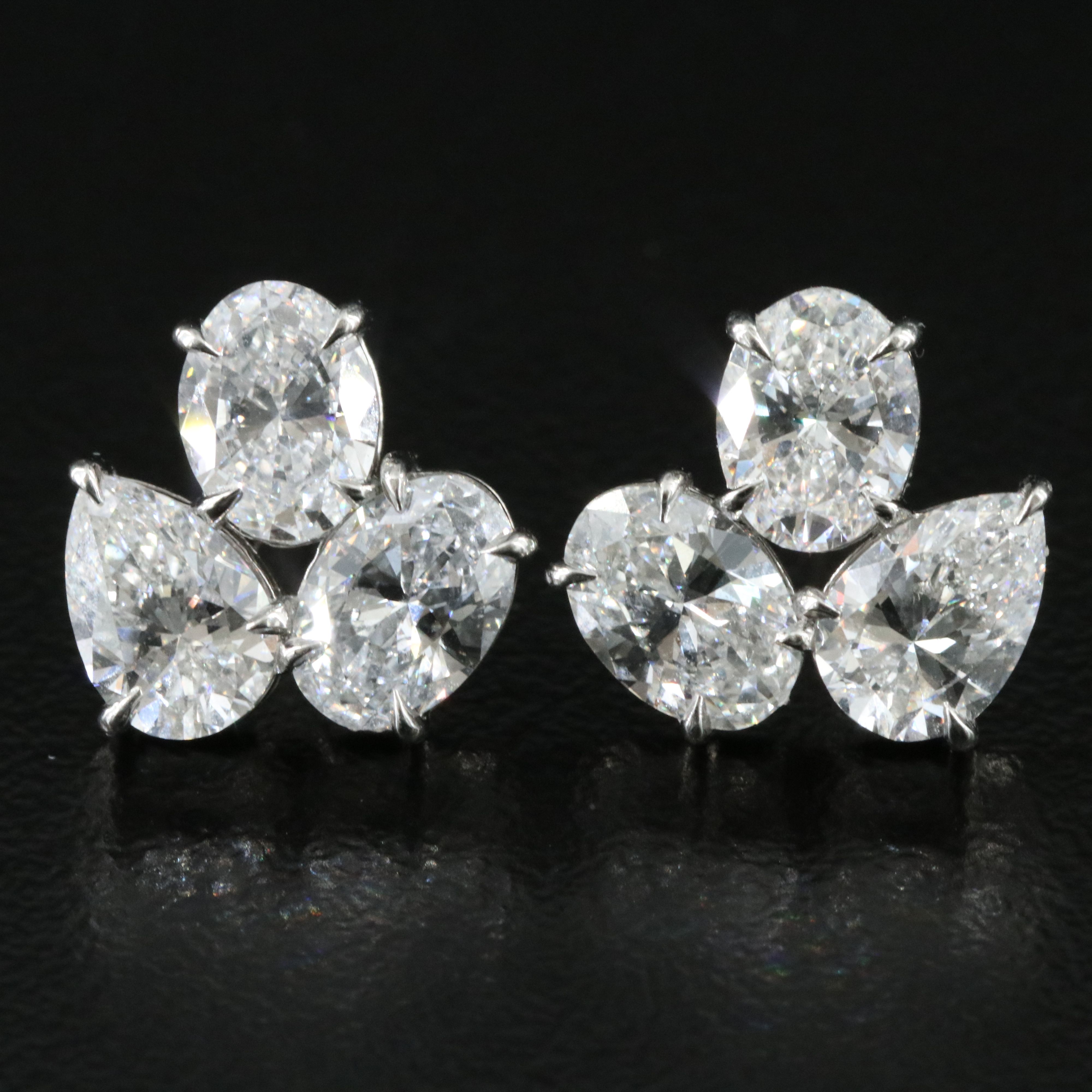 Platinum 3.14 CTW Lab Grown Diamond Earrings