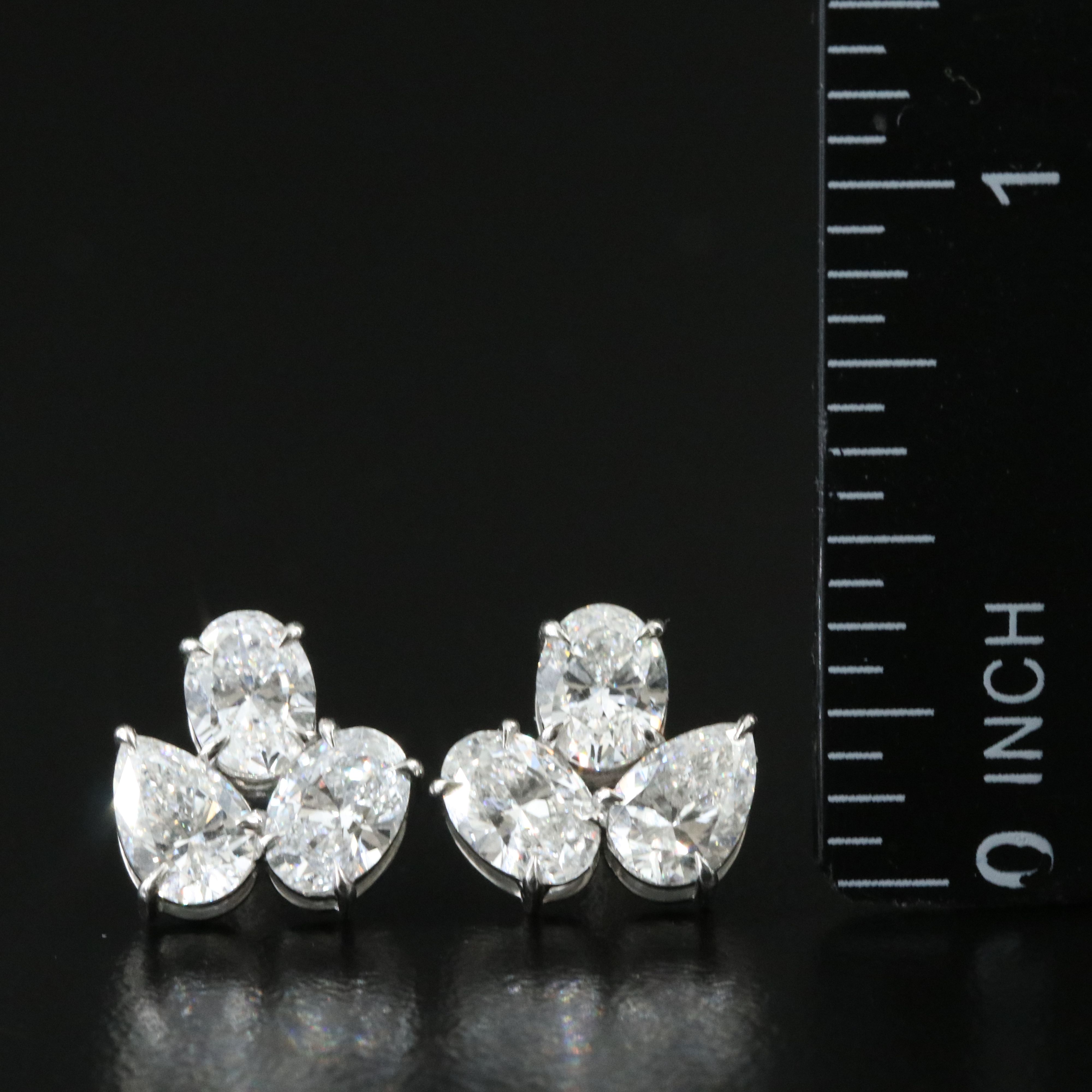 Platinum 3.14 CTW Lab Grown Diamond Earrings