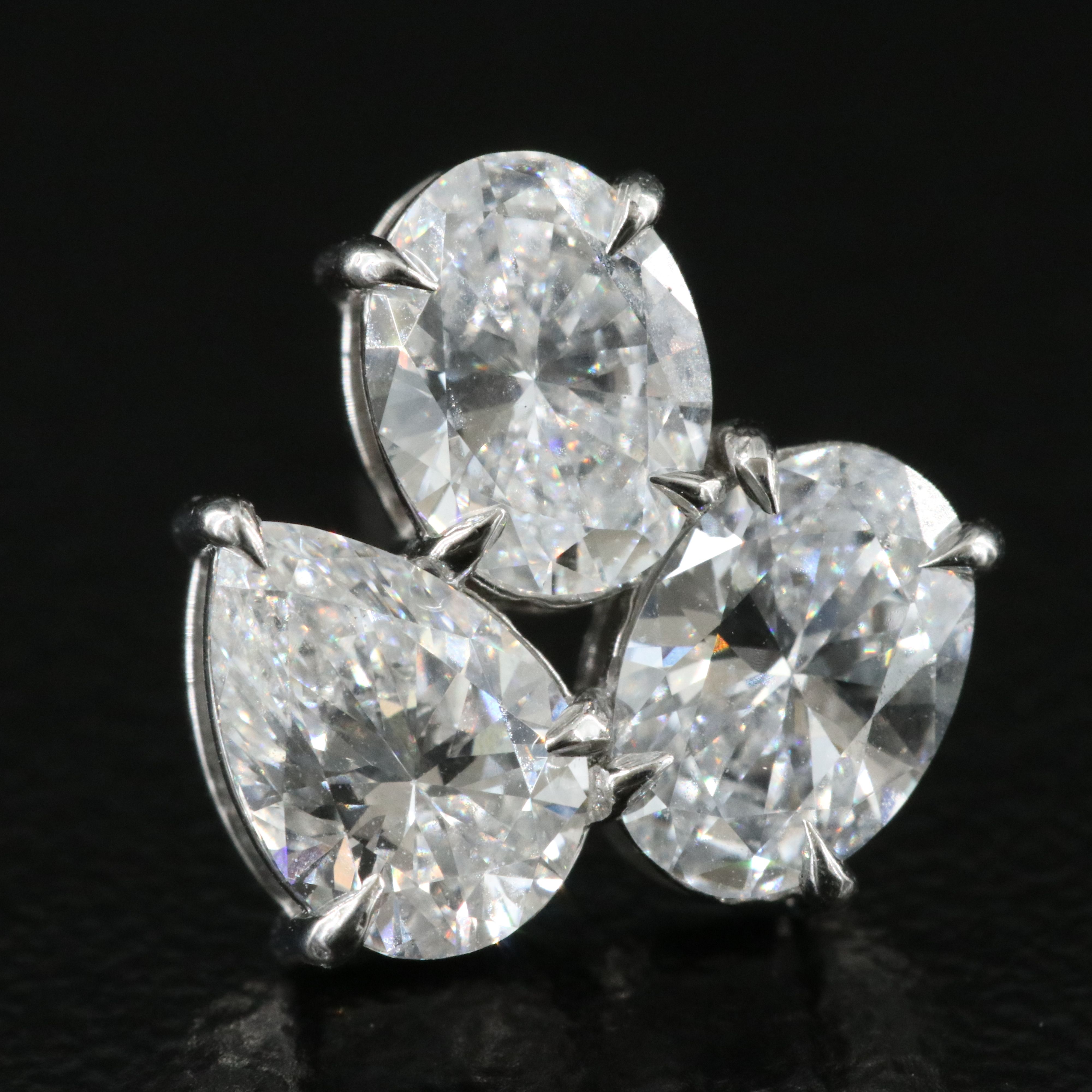 Platinum 3.14 CTW Lab Grown Diamond Earrings