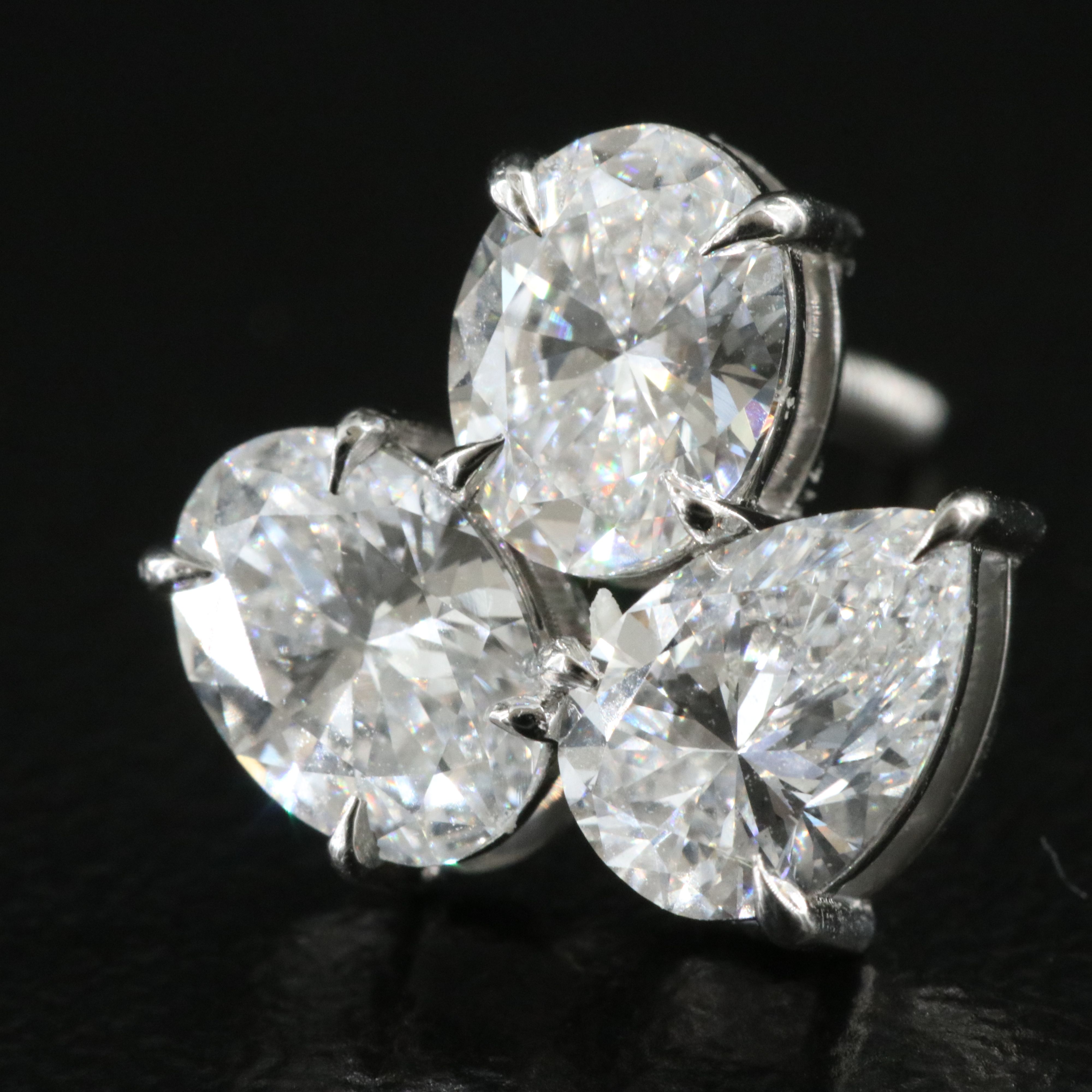 Platinum 3.14 CTW Lab Grown Diamond Earrings