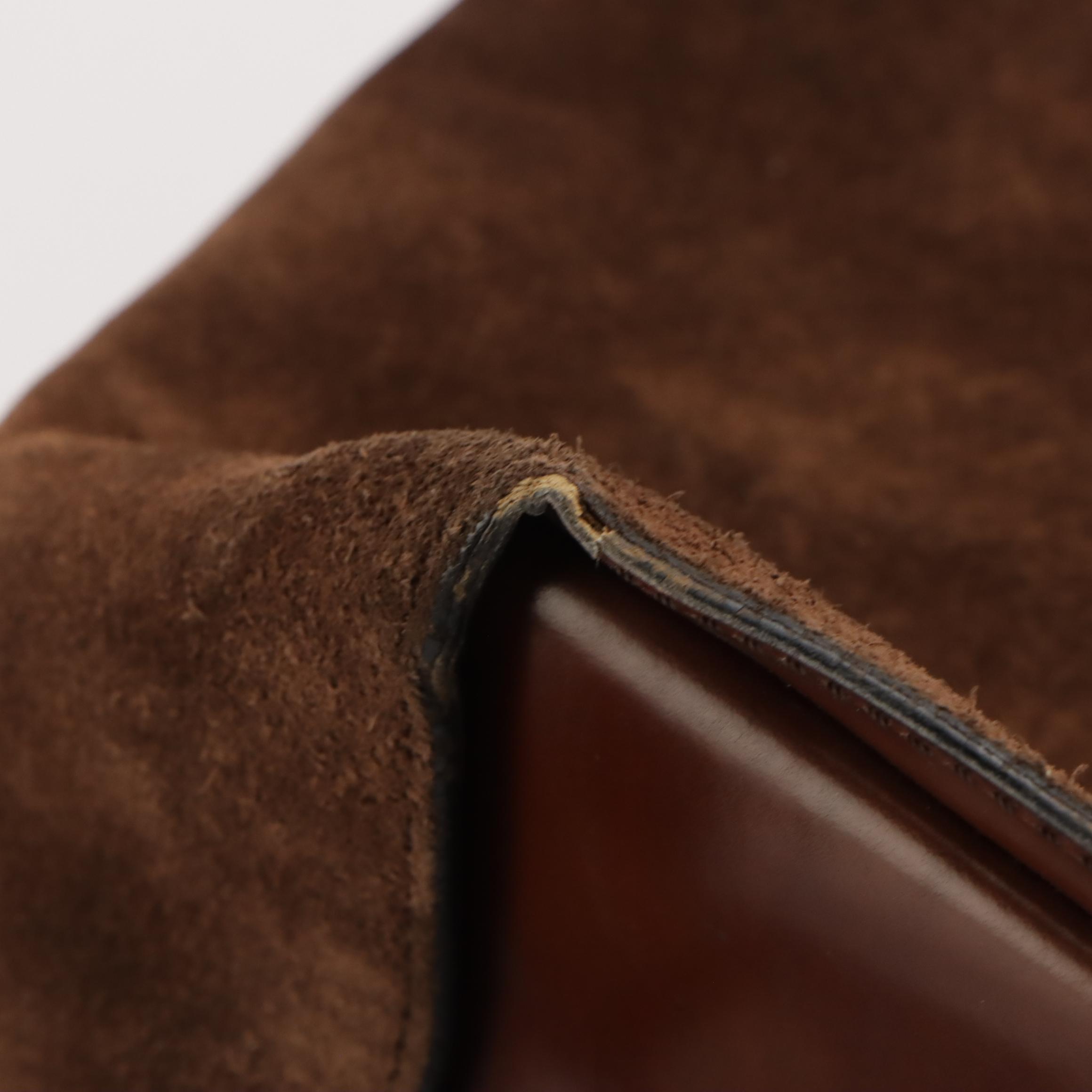 Celine Bucket Style Crossbody Bag in Dark Brown Suede and Leather Trim