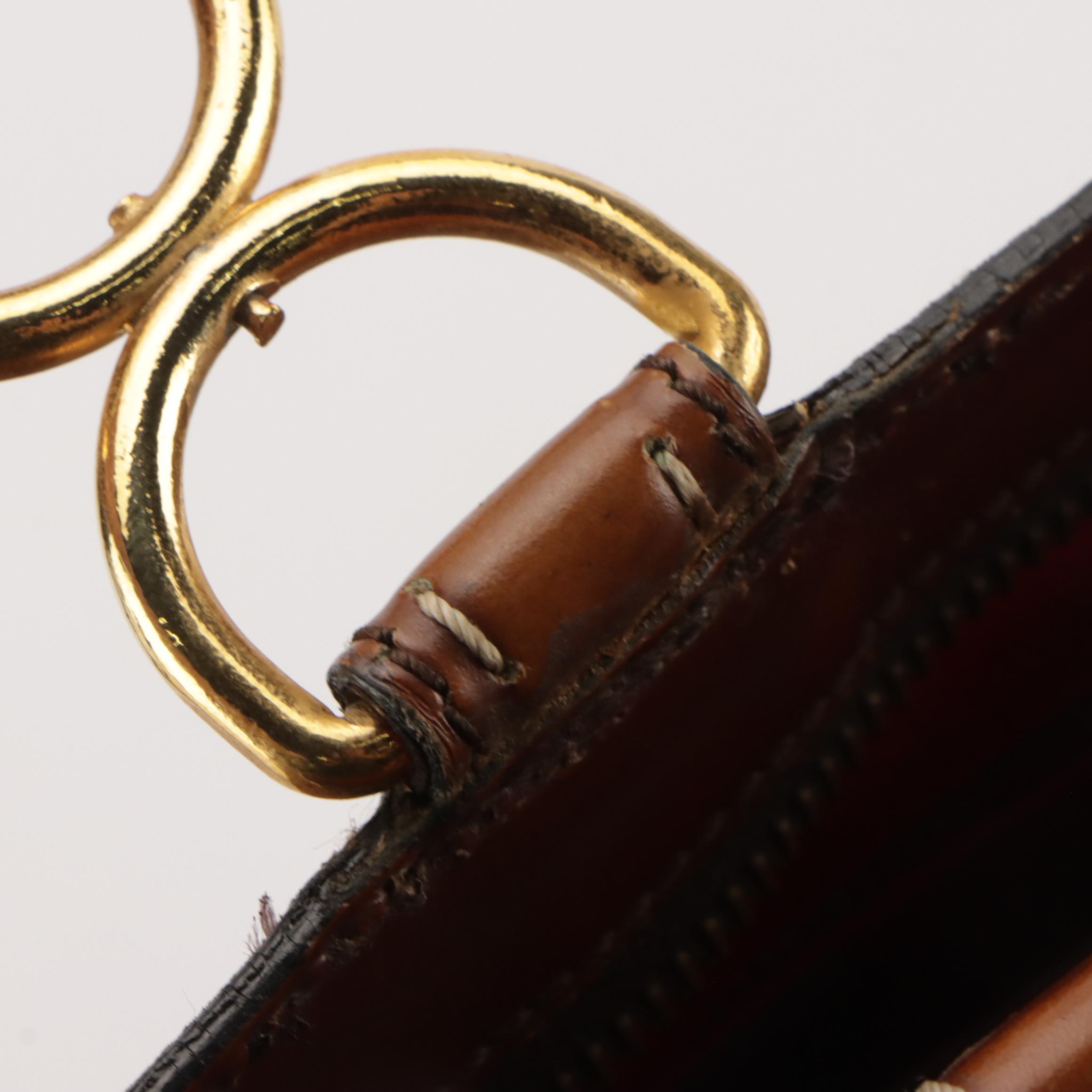 Celine Bucket Style Crossbody Bag in Dark Brown Suede and Leather Trim