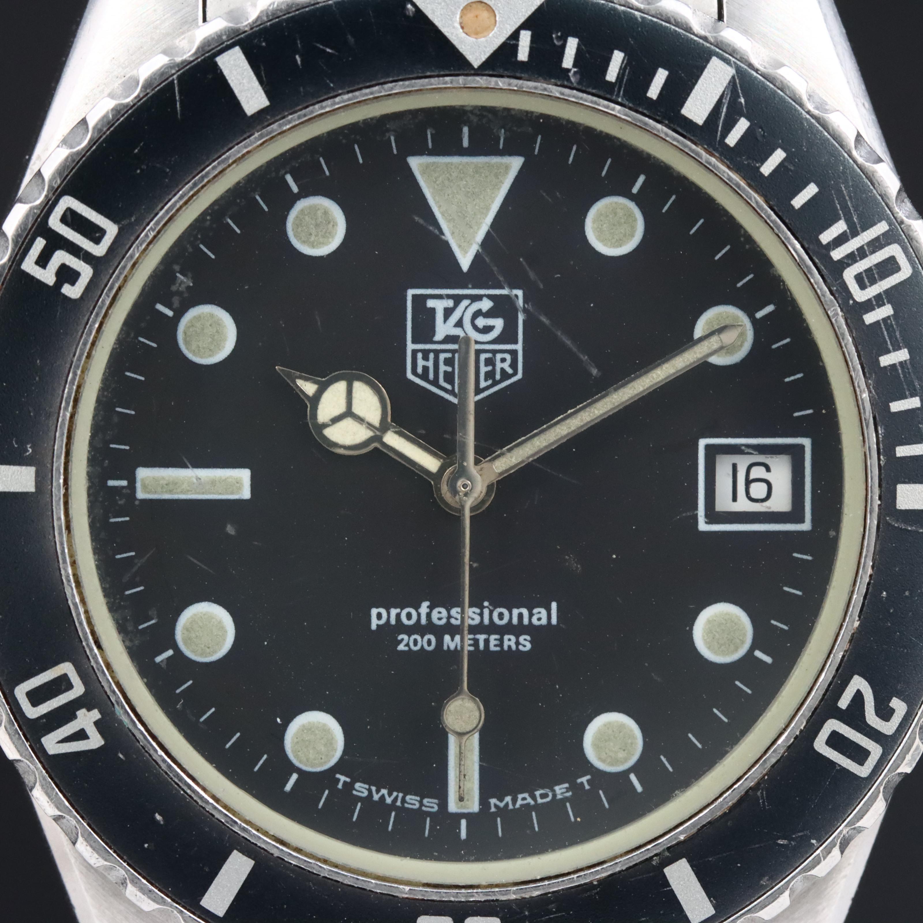 TAG Heuer Professional 980.103B Black 37mm Steel Quartz Watch