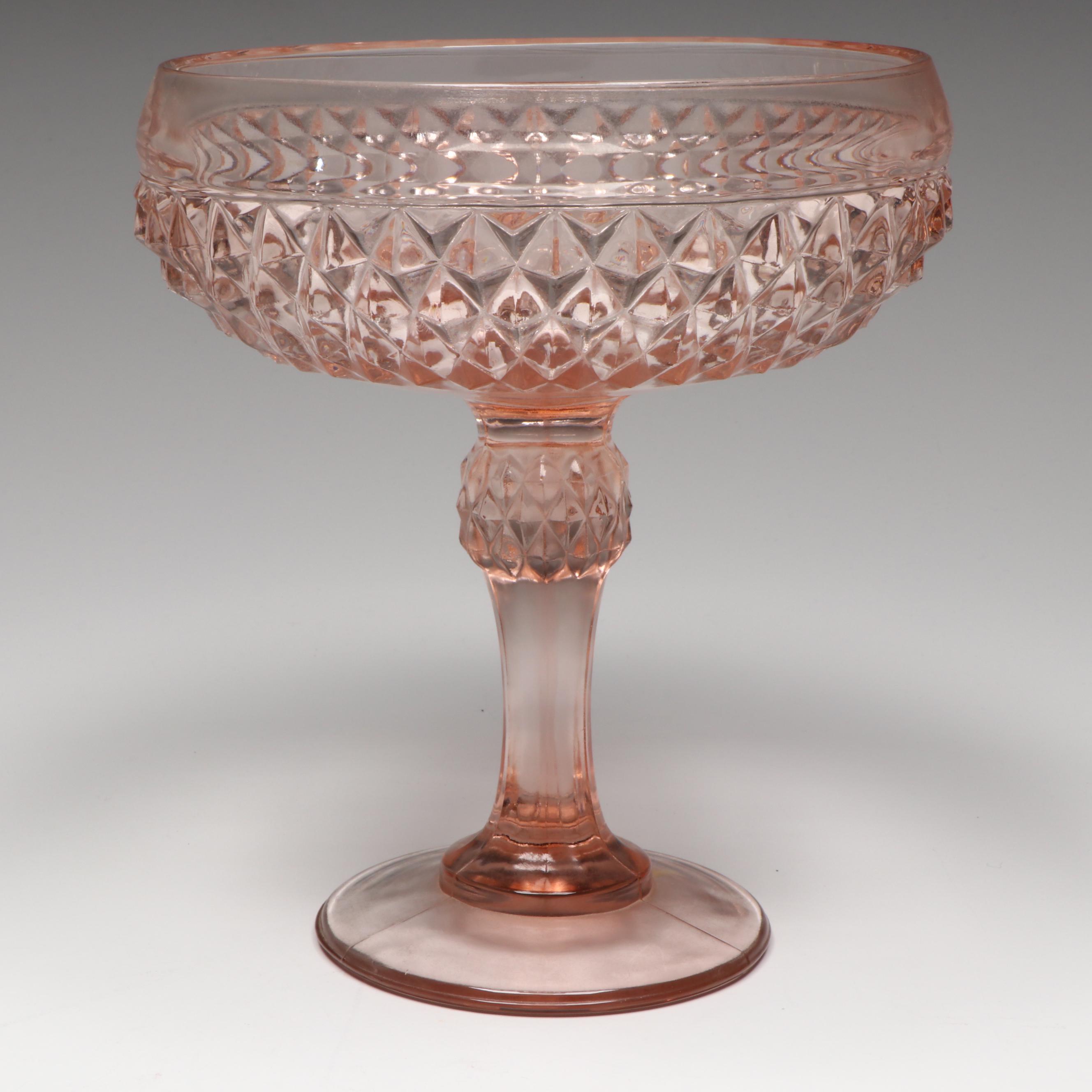 Shannon Crystal Snail Lidded Candy Dish and Indiana Glass Compote with Other