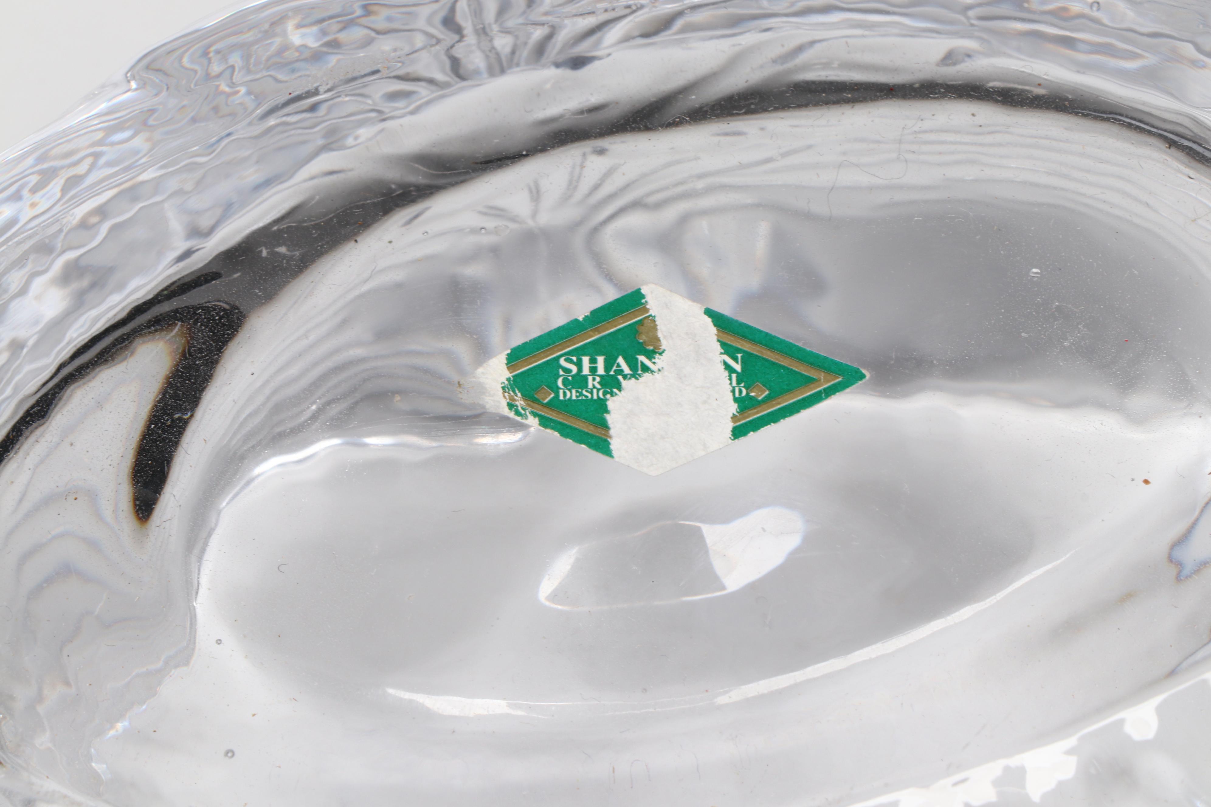 Shannon Crystal Snail Lidded Candy Dish and Indiana Glass Compote with Other