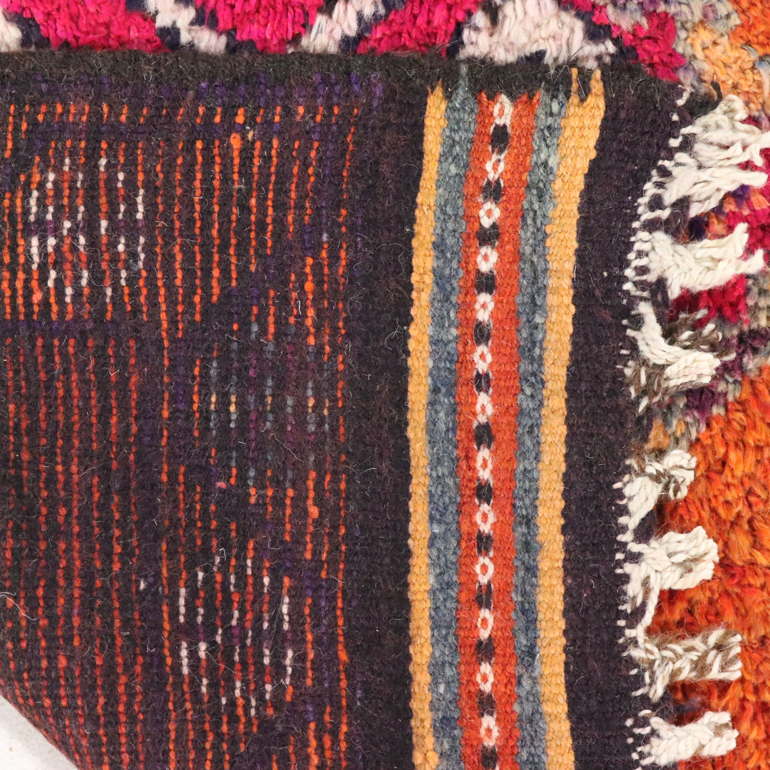 3'3 x 11'3 Hand-Knotted Moroccan Berber Carpet Runner Long Rug