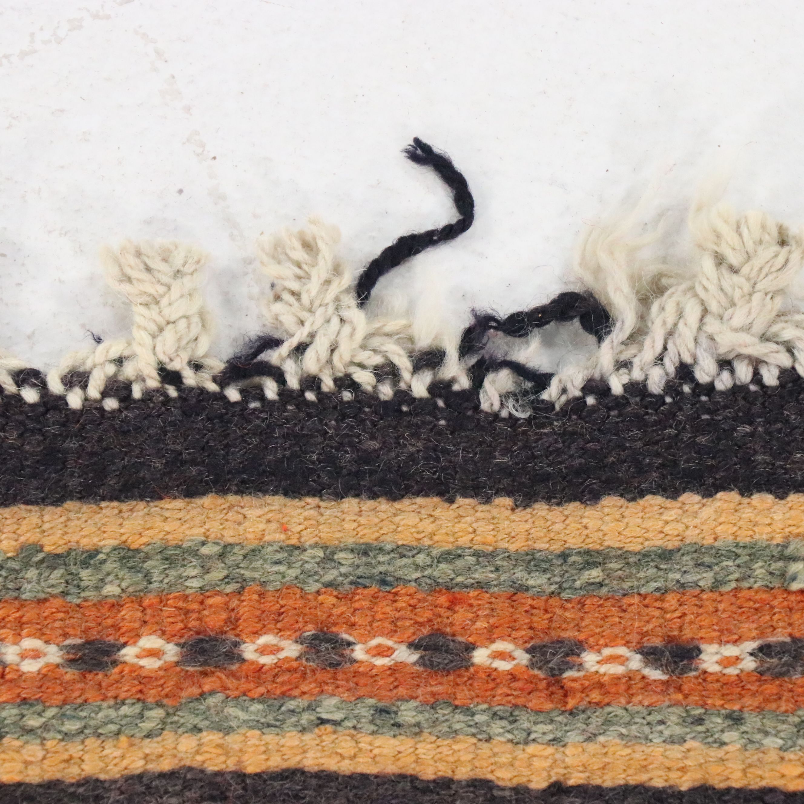 3'3 x 11'3 Hand-Knotted Moroccan Berber Carpet Runner Long Rug