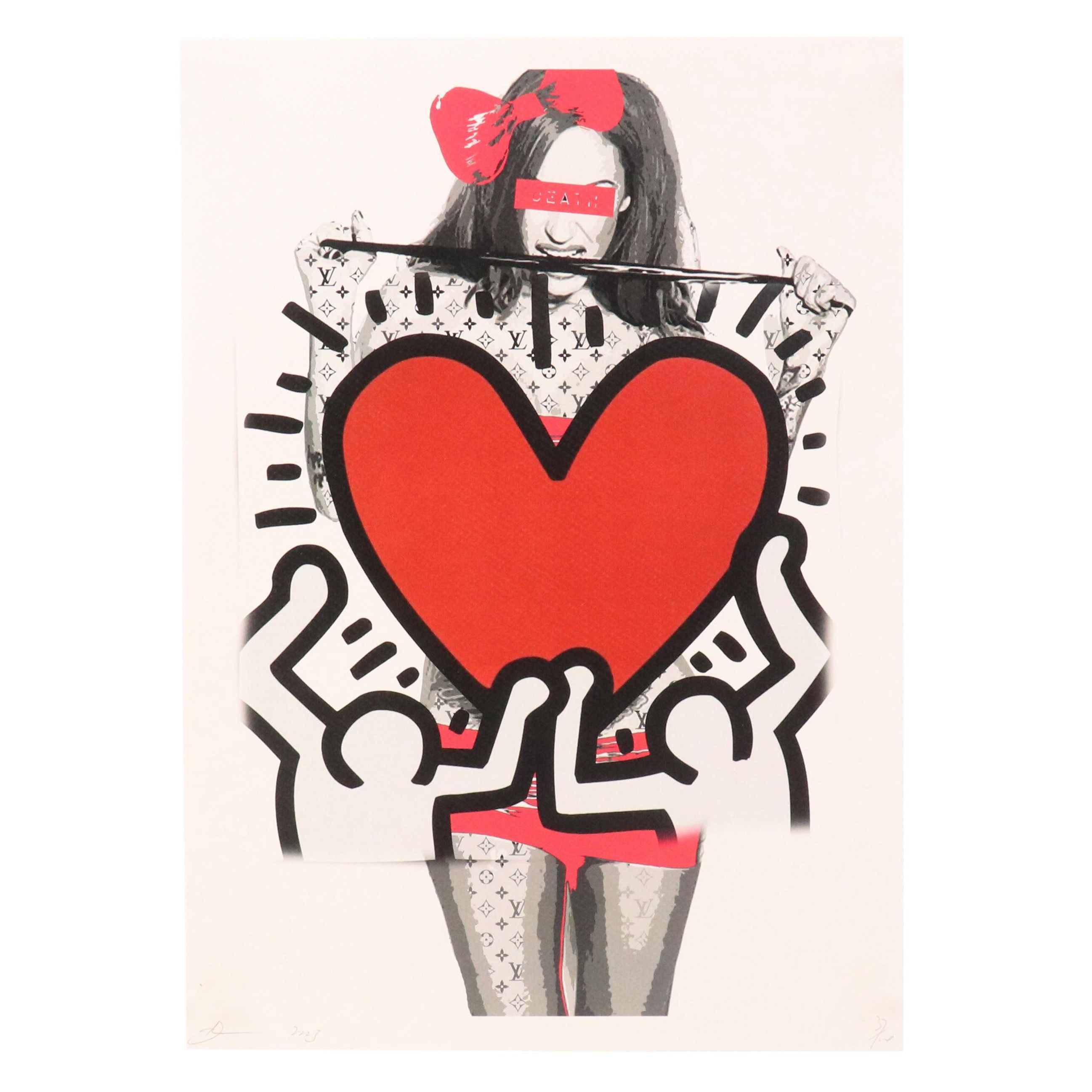 Death NYC Pop Art Graphic Print Homage to Keith Haring, 2023