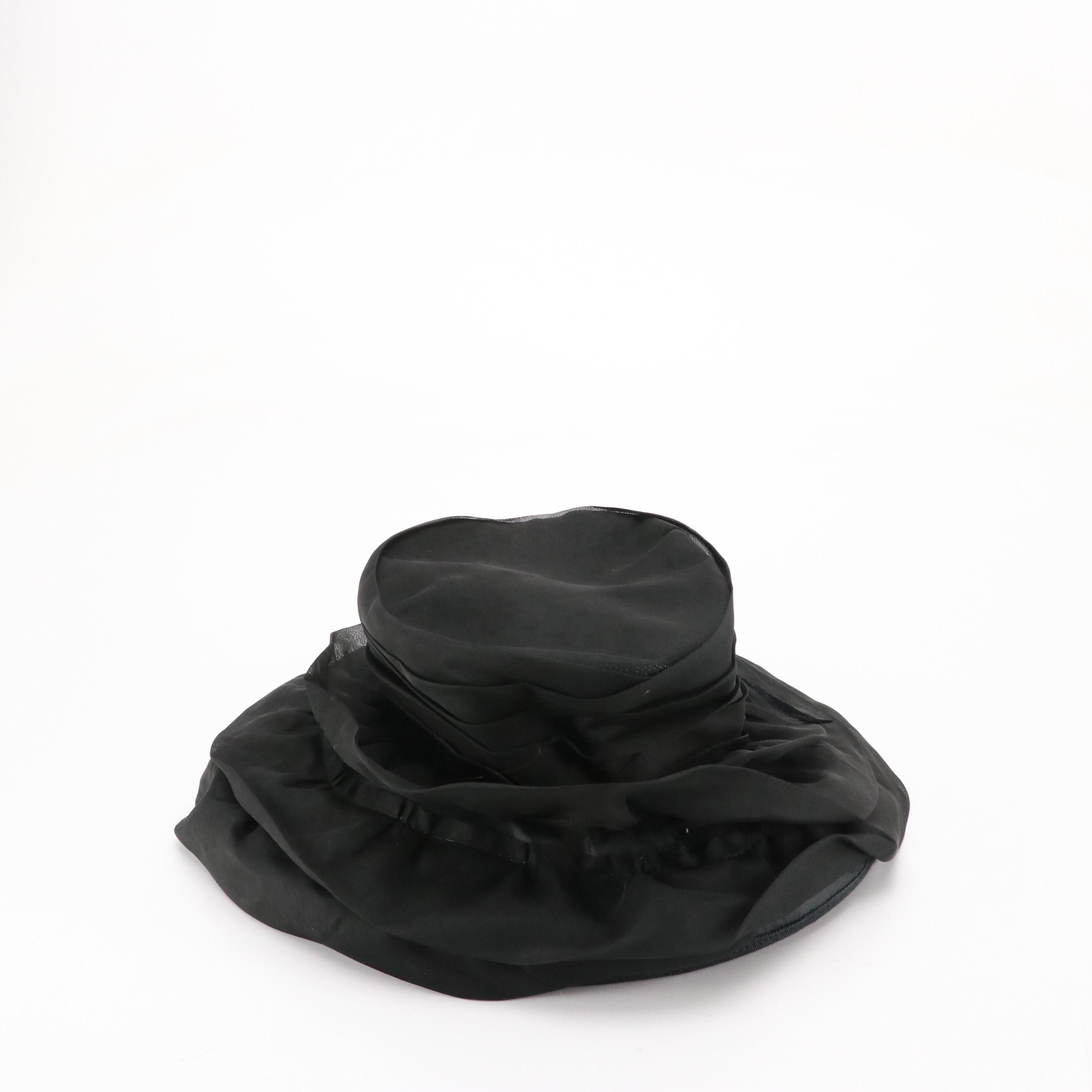 Vintage Ruffle-Tiered Hat, Embellished Headband Headpiece & Other Hat, With Box