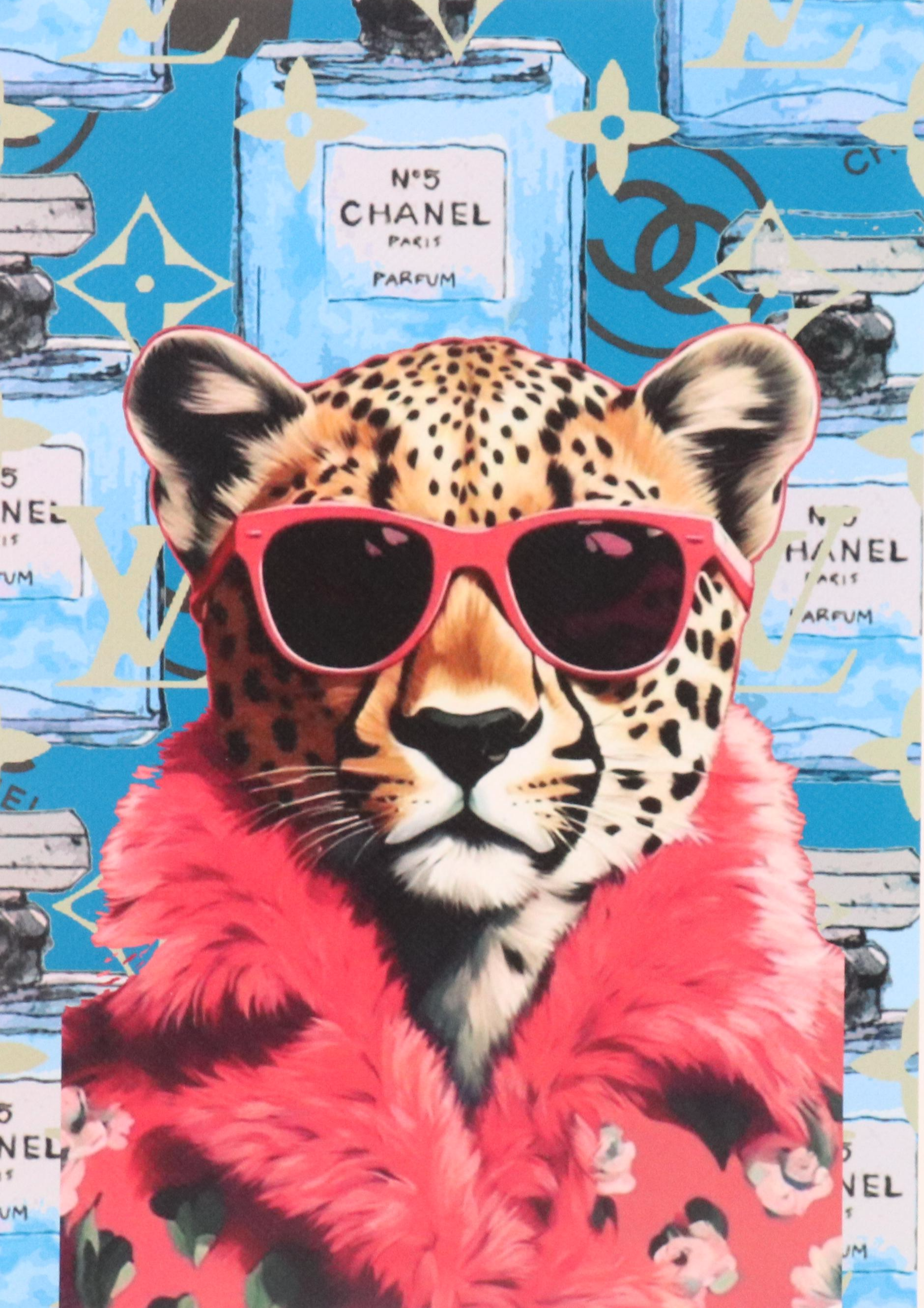 Death NYC Pop Art Graphic Print Homage to Louis Vuitton x Chanel x Leopard, 2024