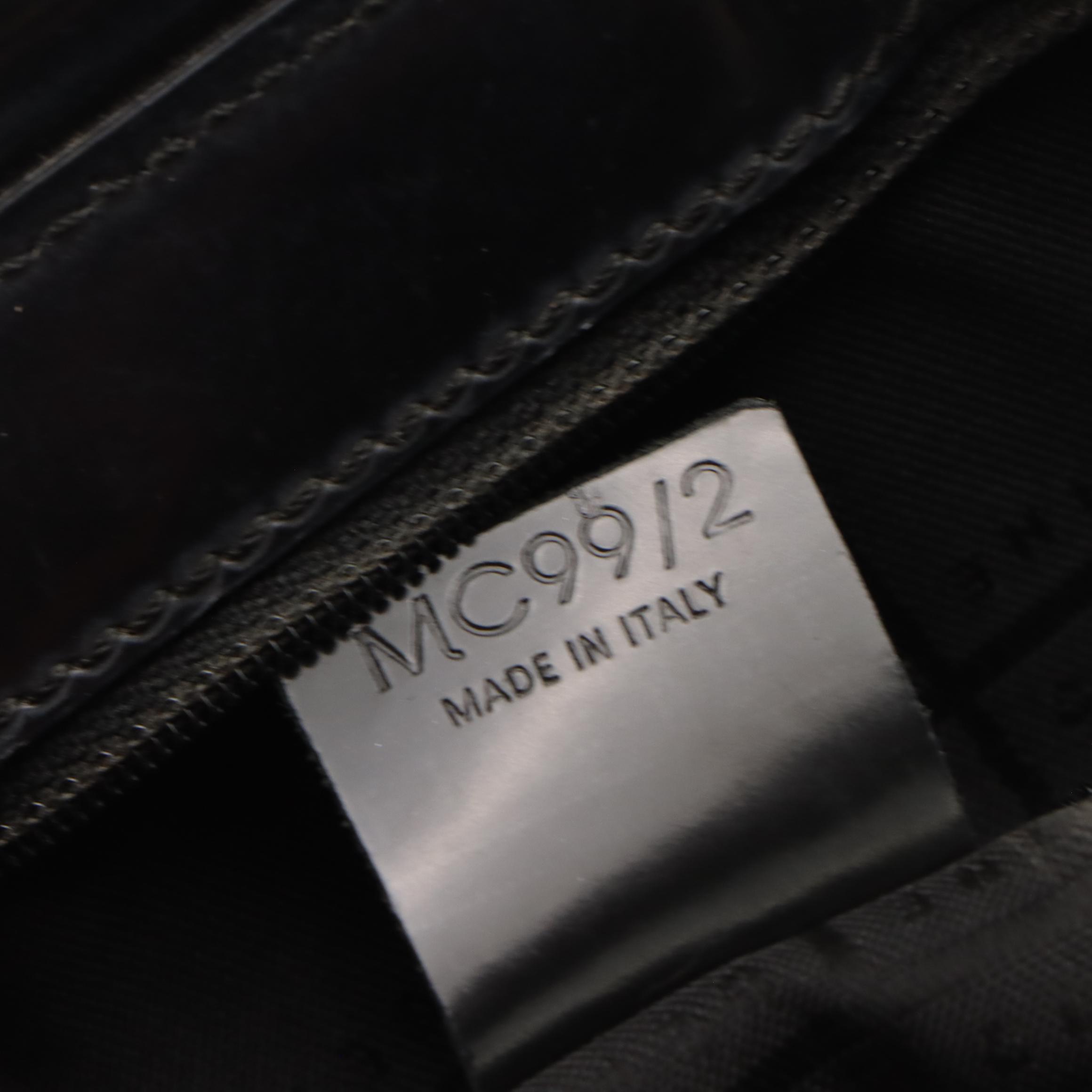 Celine Top Handle Bag in Silver Macadam Vinyl and Patent Leather