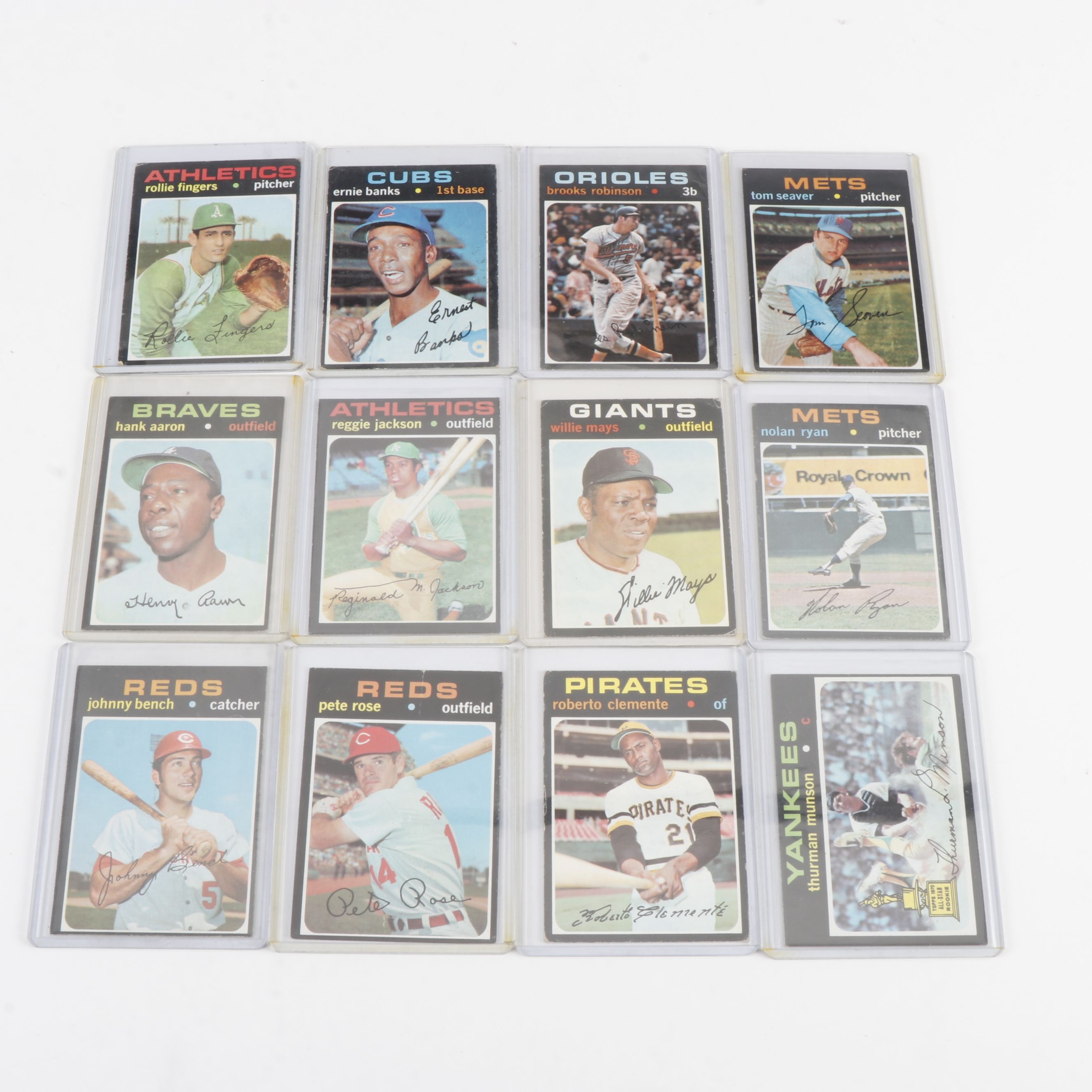 1971 Topps Complete Baseball Card Set with PSA Graded 8 NM-MT Cards