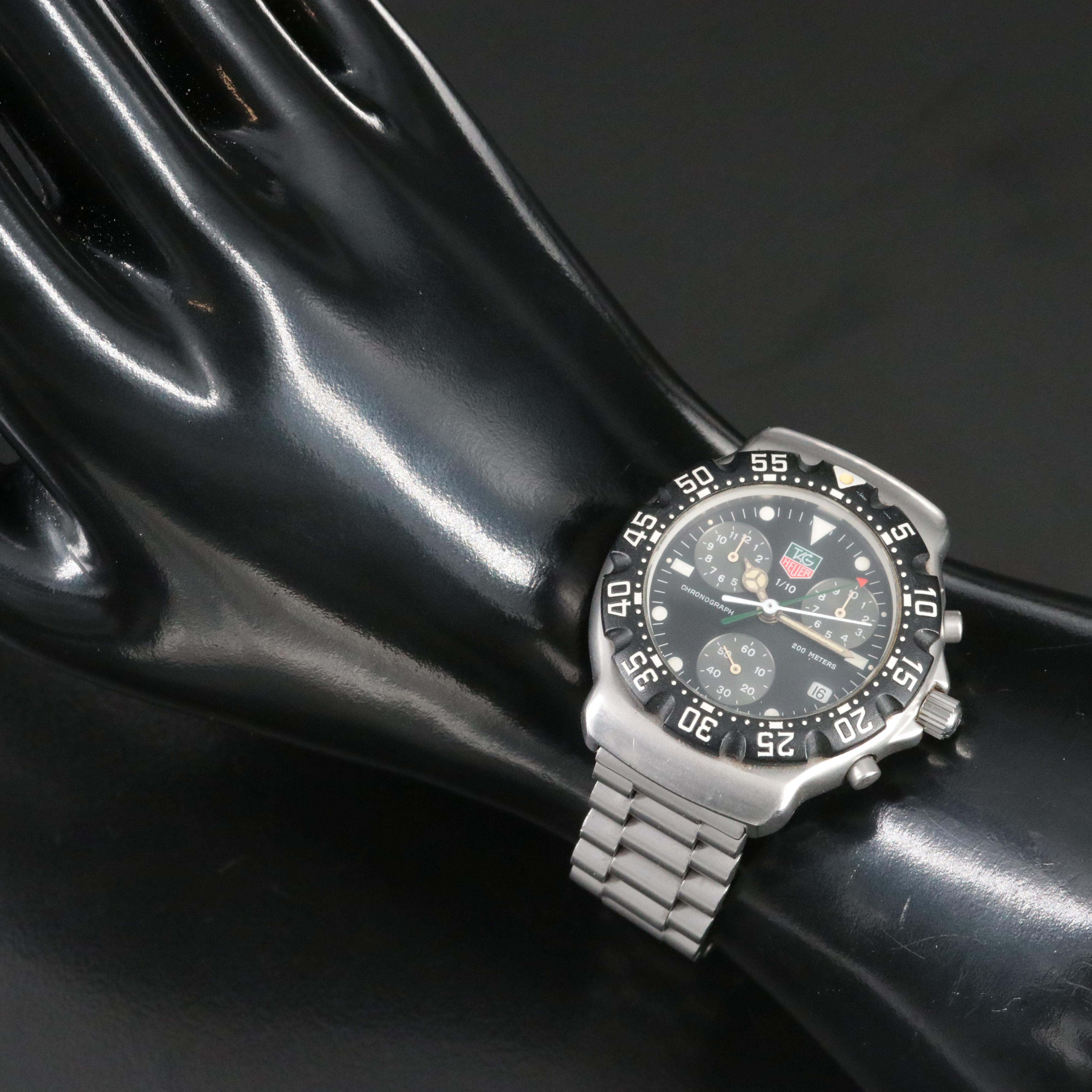 TAG Heuer Formula 1 Chronograph 38mm Steel Quartz Vintage Watch 571-513