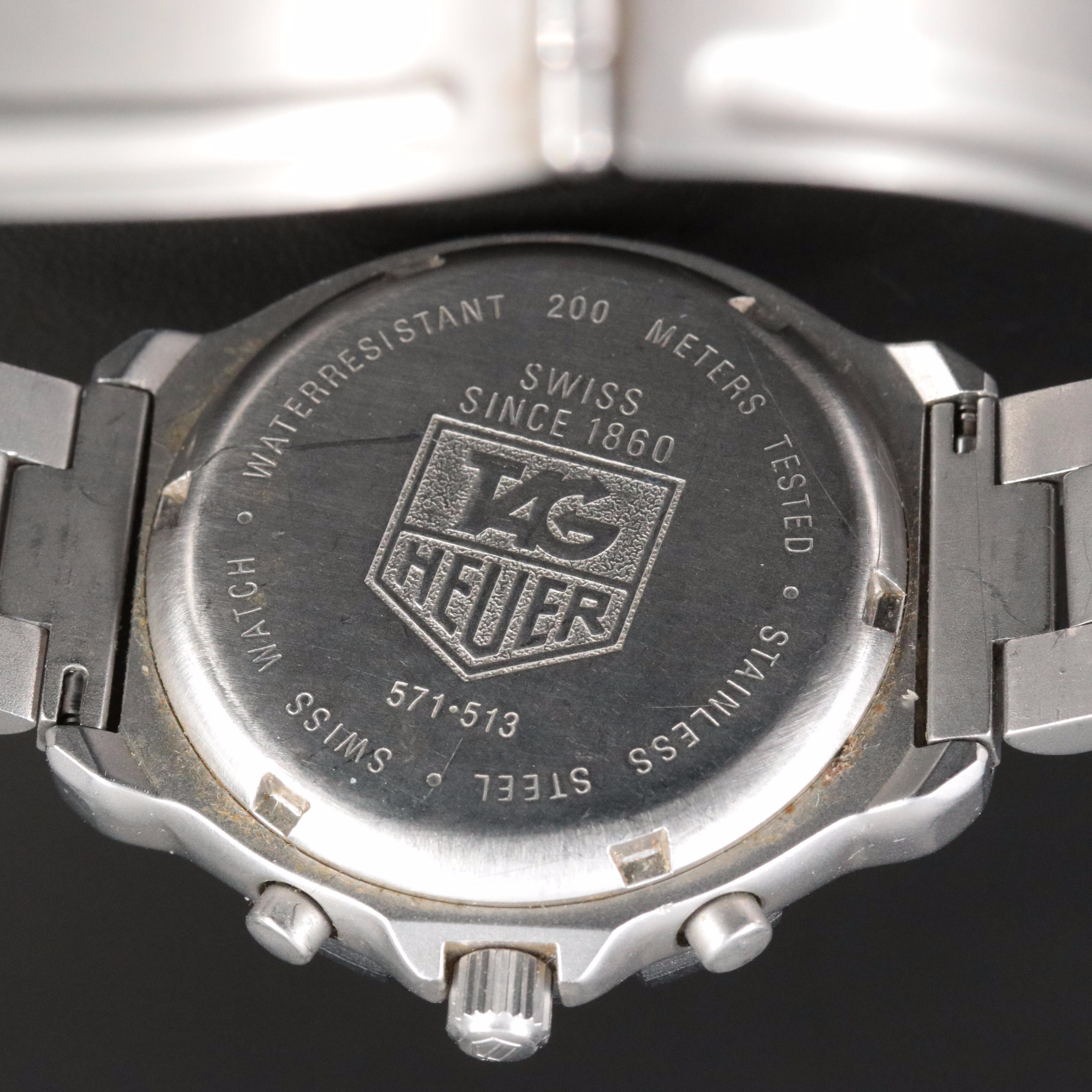 TAG Heuer Formula 1 Chronograph 38mm Steel Quartz Vintage Watch 571-513