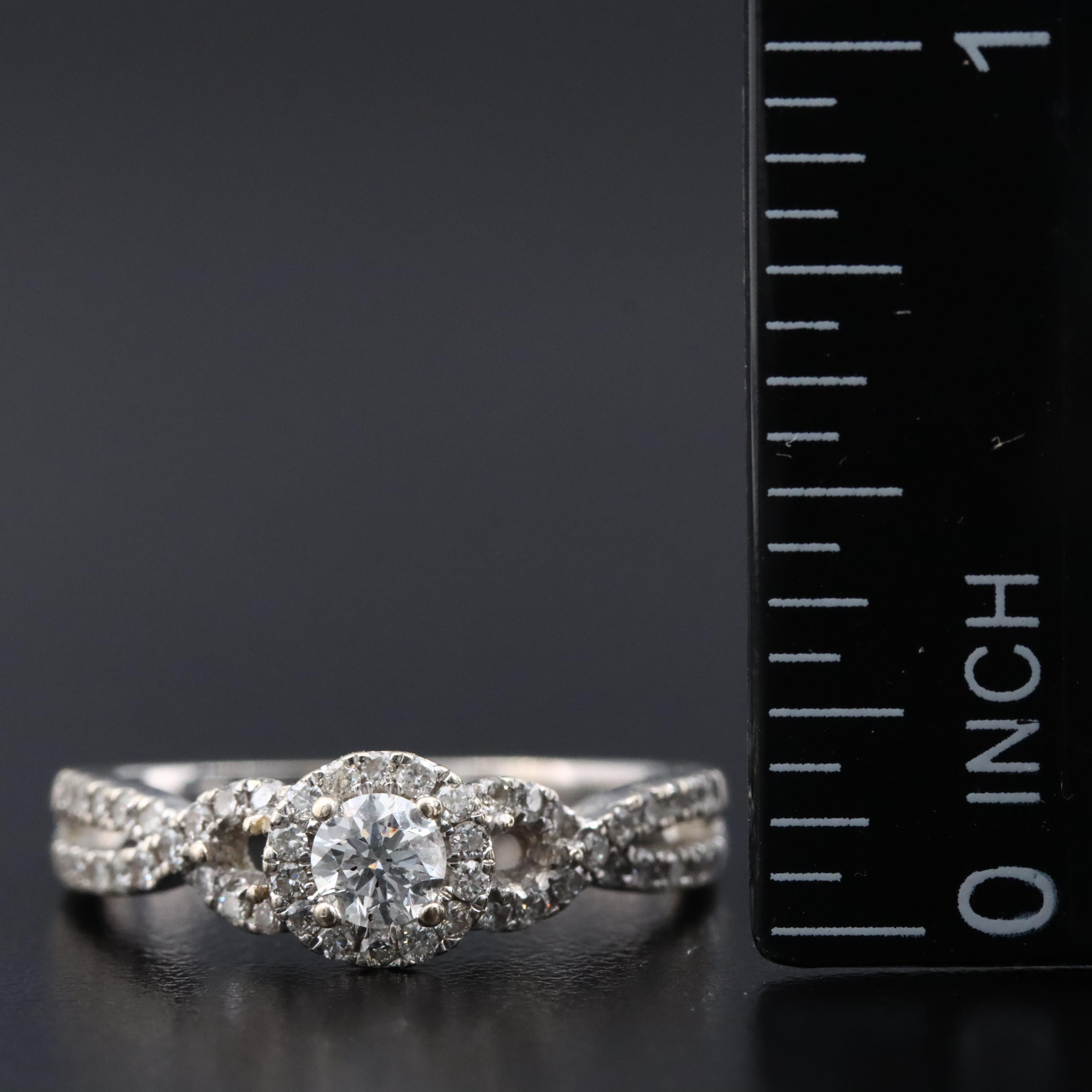 14K 0.55 CTW Diamond Twist Ring