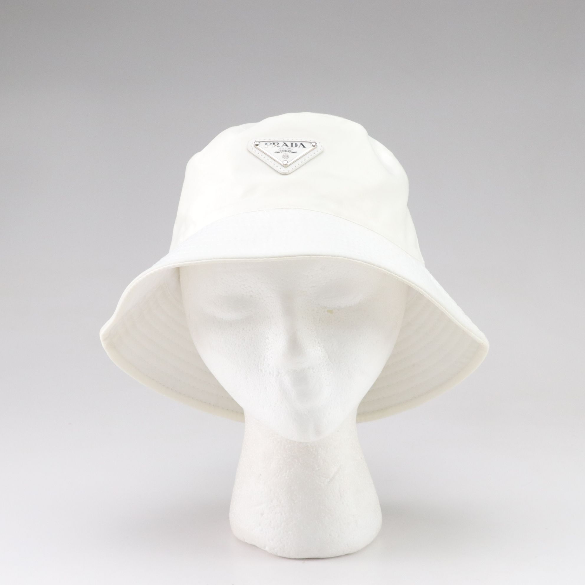 Prada White Re-Nylon Bucket Hat