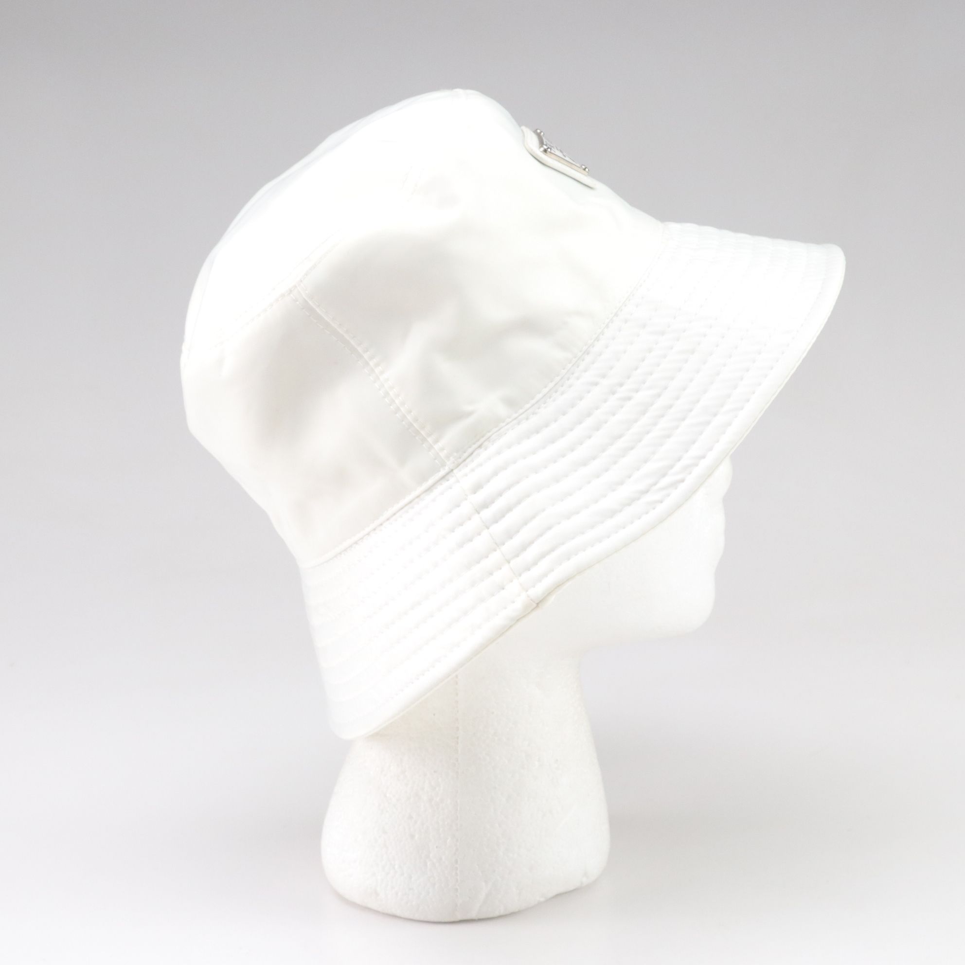 Prada White Re-Nylon Bucket Hat
