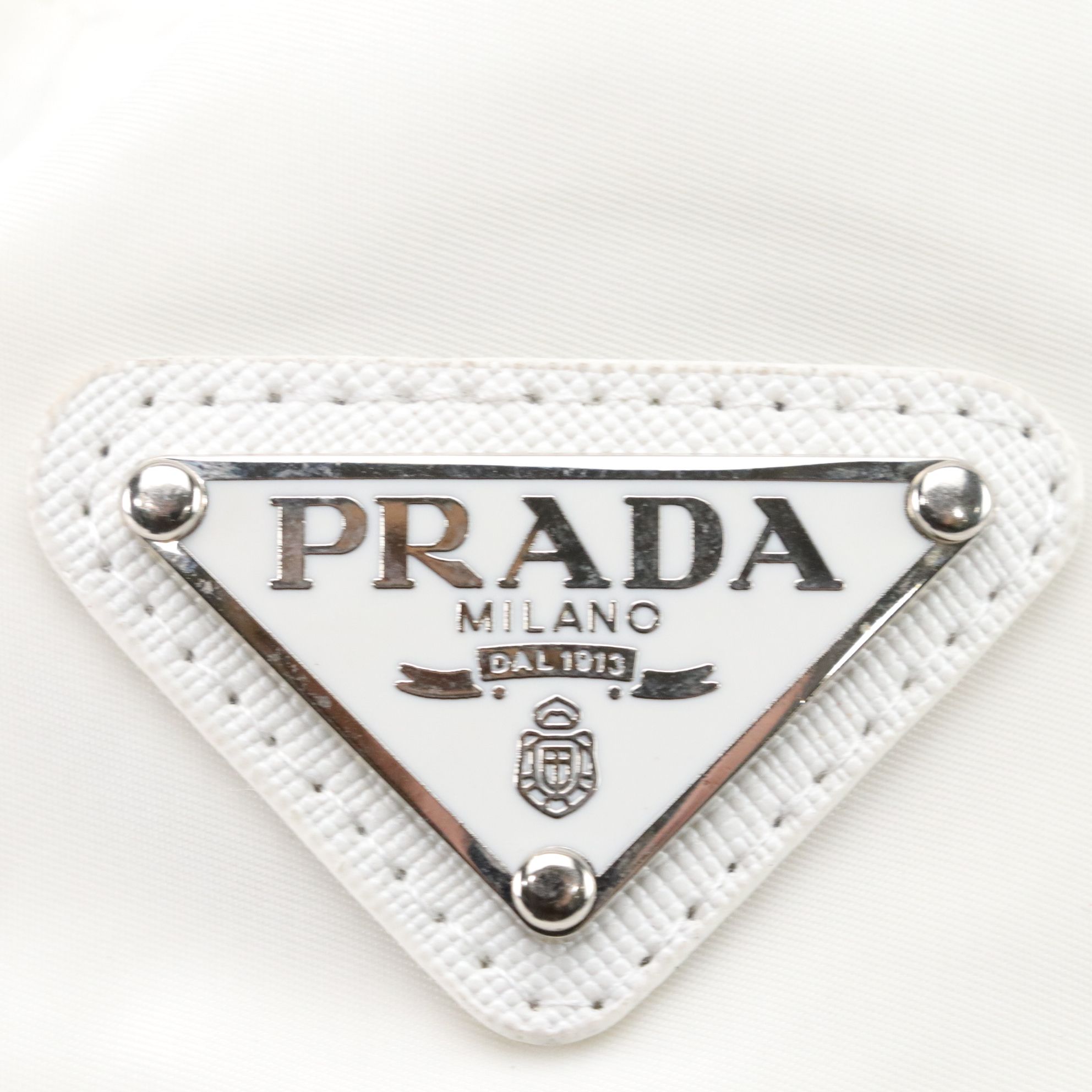 Prada White Re-Nylon Bucket Hat